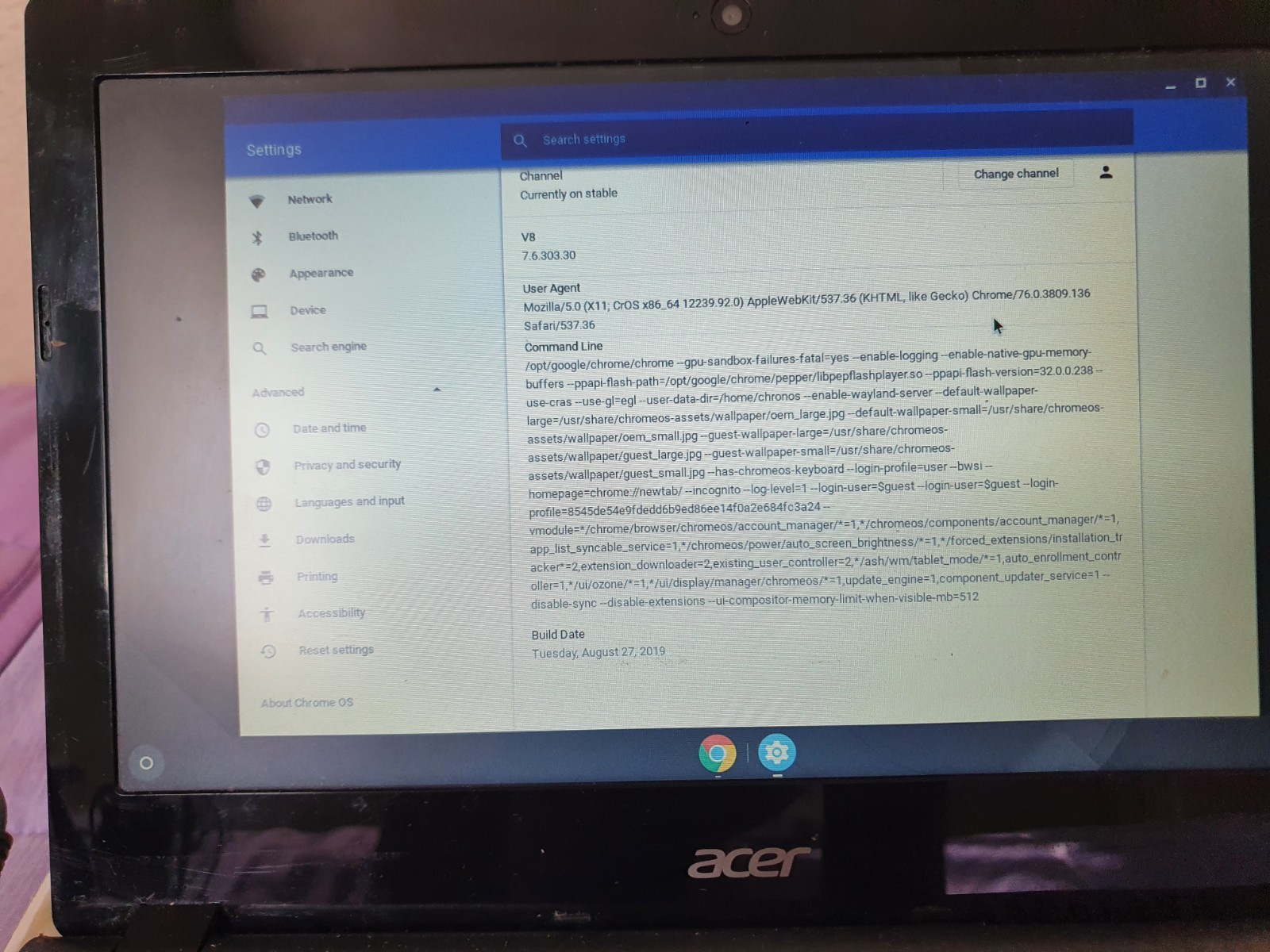 Acer C720 Chromebook C720-2844 11.6″ 16GB, , 1.4GHz, 4GB Gray OK Condition