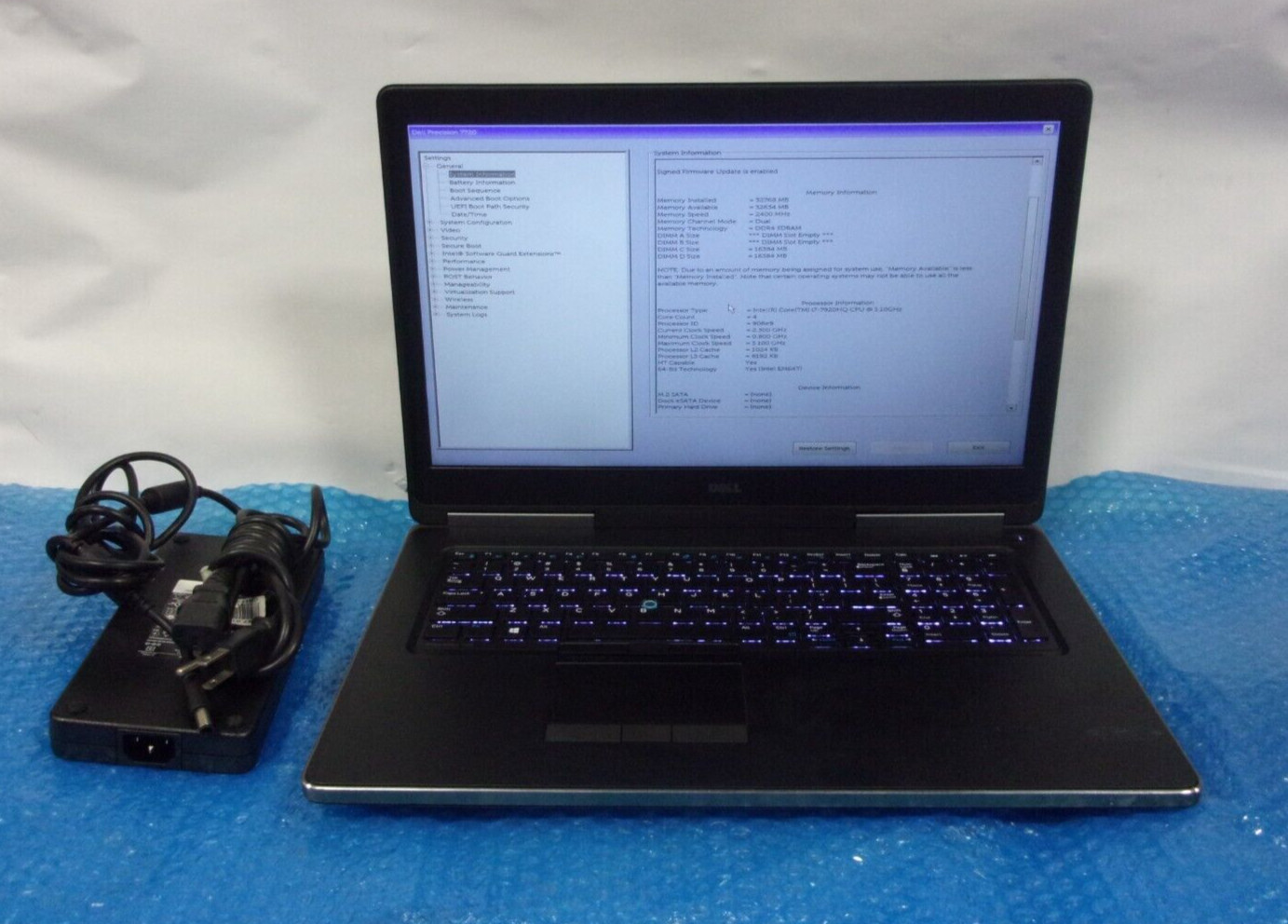 Dell Precision 7720 Intel Core i7-7920HQ @3.10GHz 16GB RAM 256GB SSD Win 10 Pro