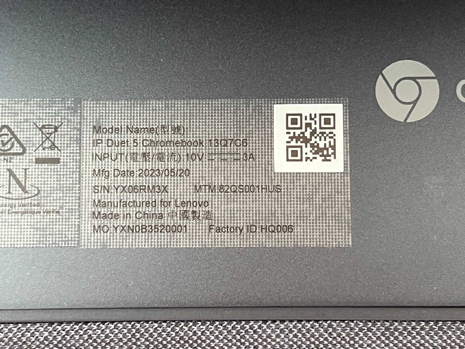 NEW LENOVO 128GB CHROMEBOOK DUET 5 13.3″ FHD TOUCHSCREEN LAPTOP / TABLET 13Q7C6