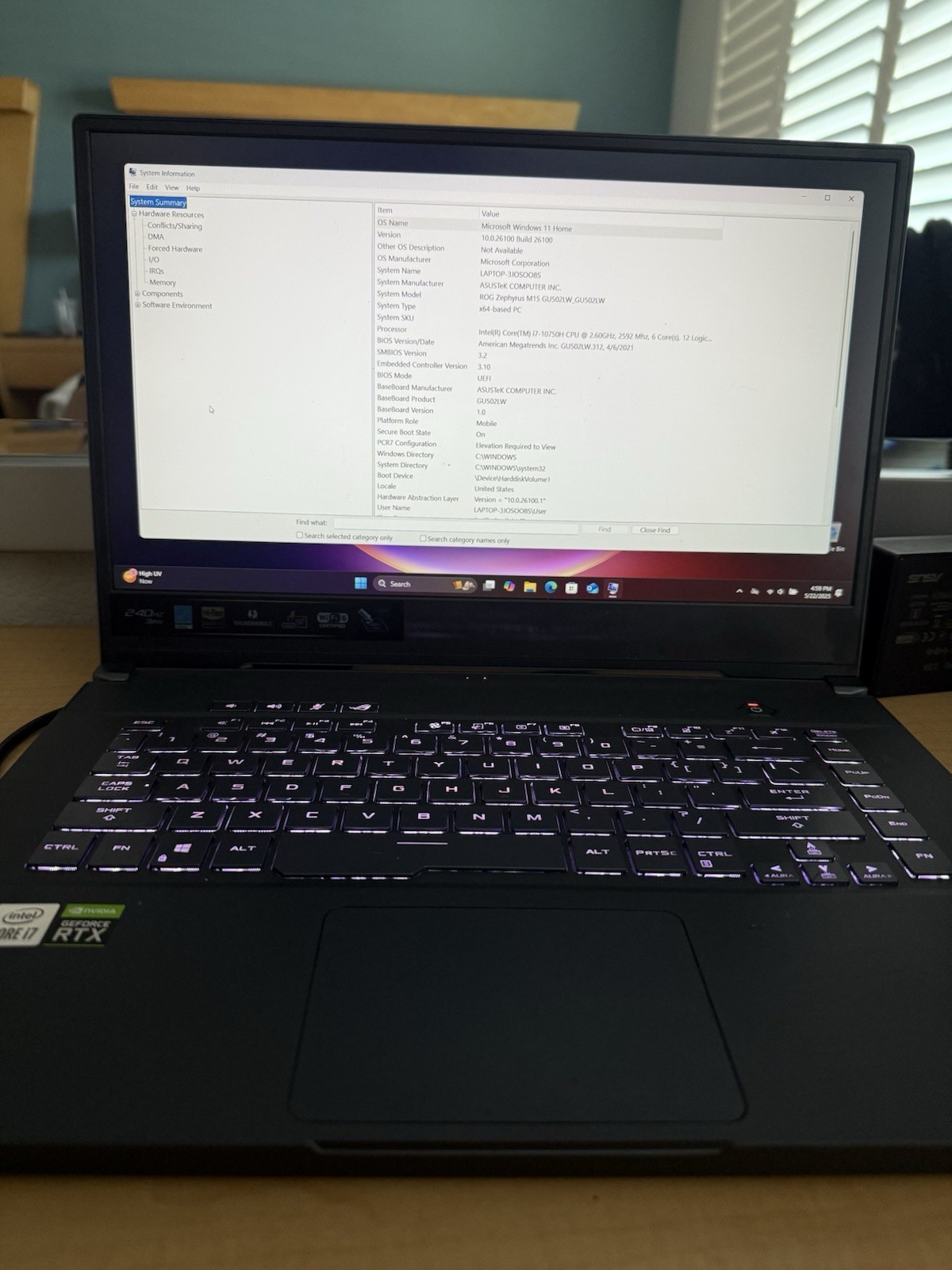 Asus Zephyrus M15 GU502LW