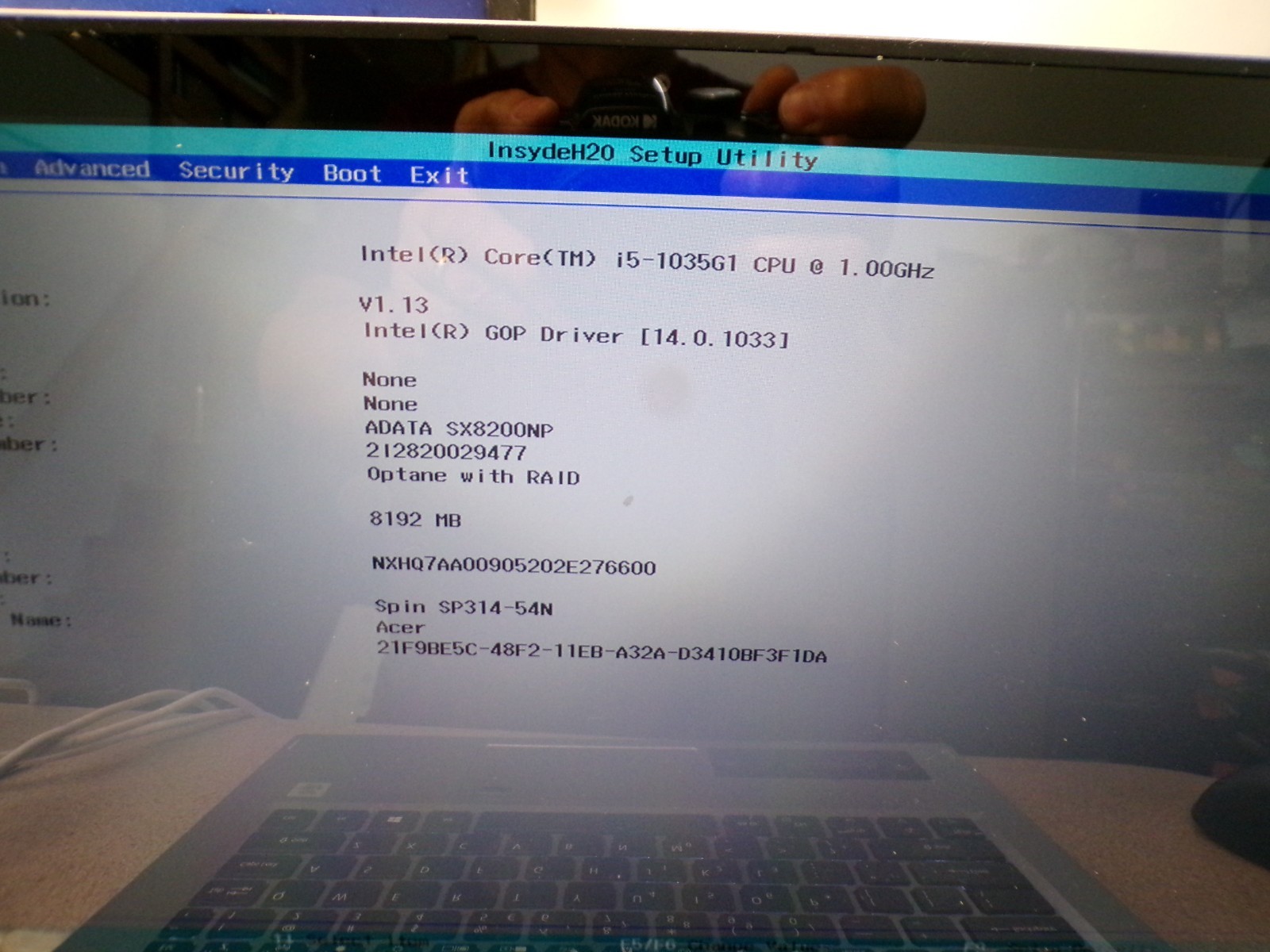 Acer Spin SP314-54N Laptop i5-1035G1 8GB RAM 512GB Touch laptop #0087