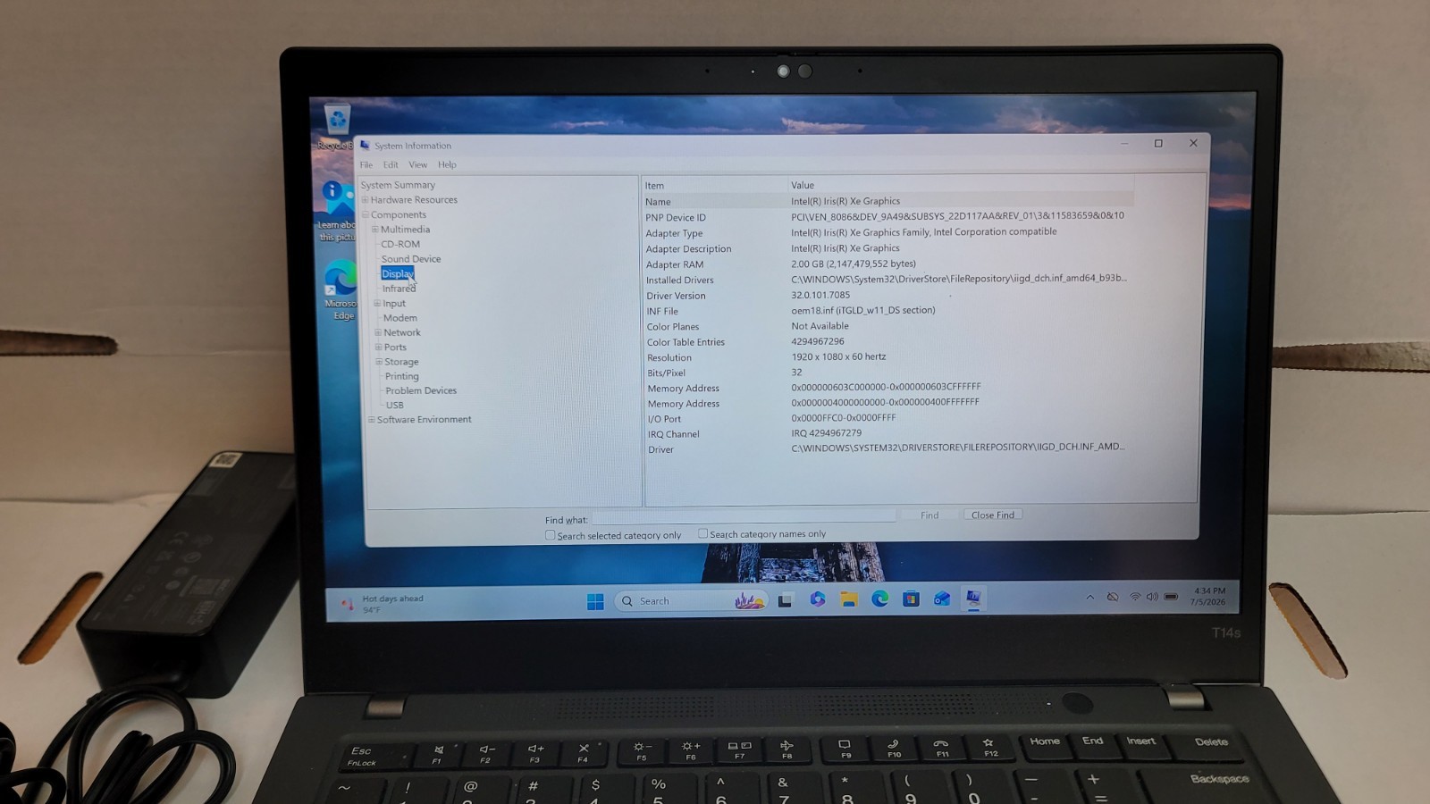 LENOVO ThinkPad T14s 11th Gen i7-1185G7 W11Pro 16GB 256GB SSD TouchScreen!
