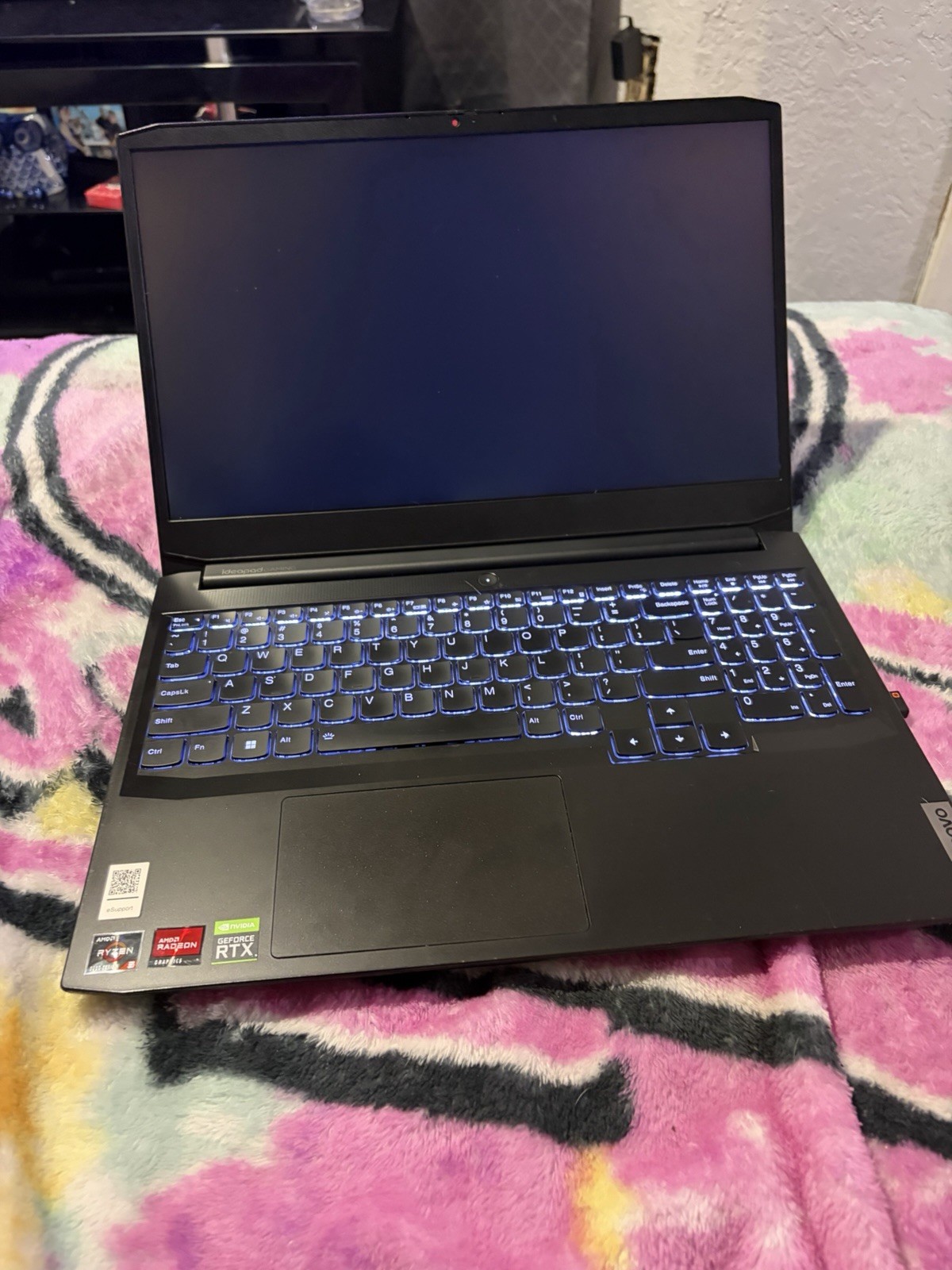 Lenovo ideapad Gaming 3 Laptop AMD Ryzen NVIDIA RTX 15.6″ SSD Windows 10 Black