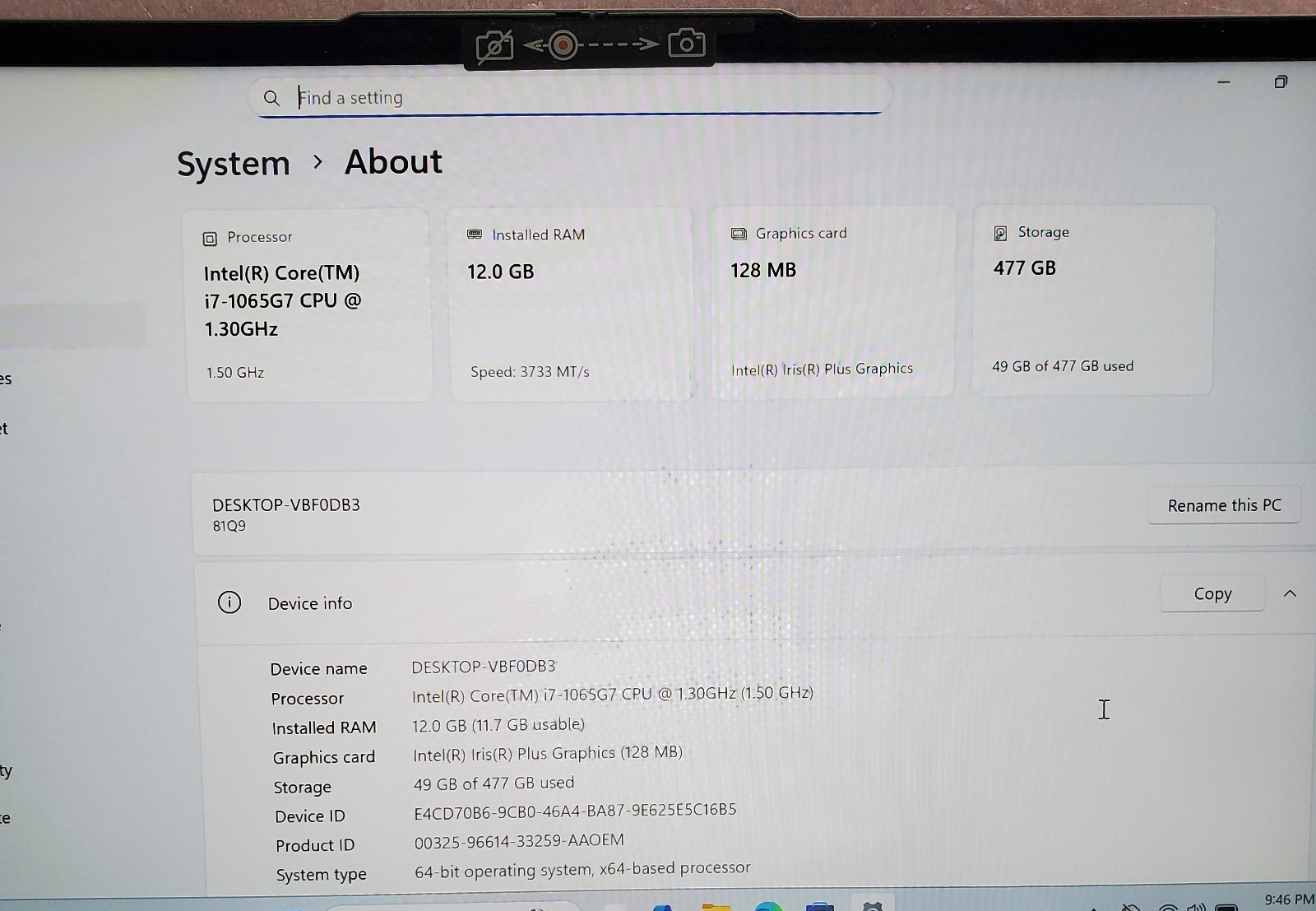 Lenovo Yoga (2in1) C940 81Q9 14″/ i7-1065G7 1.3GHz/12G Ram/512G SSD/Win11Home