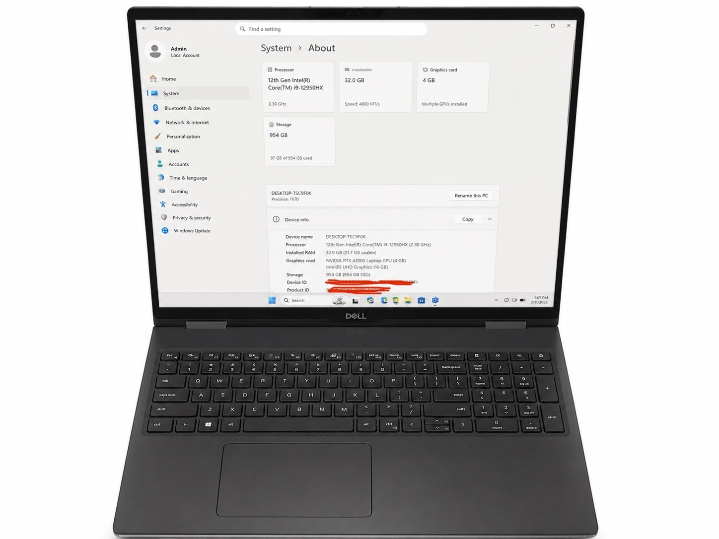 Dell Precision 7670 Mobile Workstation | Intel i9-12950HX | 32GB RAM | 1TB SSD |
