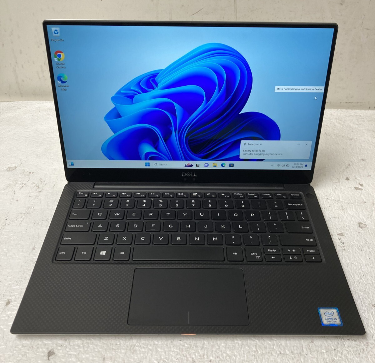 Dell XPS 13 9370 13.3″Core Intel i5-8250U @1.60GHz 8GB RAM 256GB SSD Win11Pro