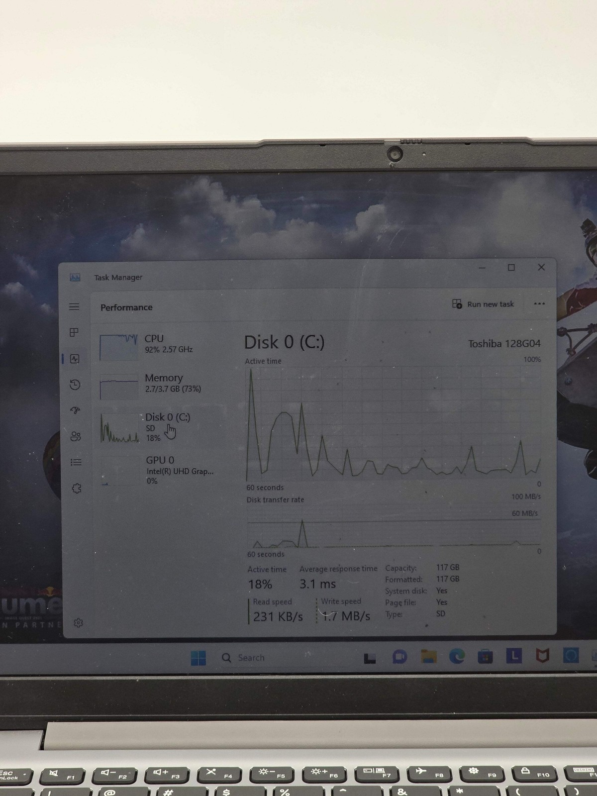 Lenovo IdeaPad 1 14IGL7 14″ Pentium Silver N5030 4GB 128GB Silver Used