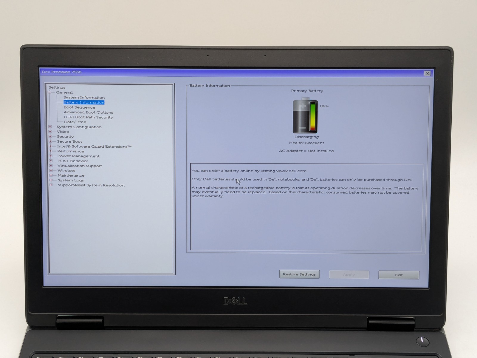 Dell Precision 7530 15″ FHD I9-8950HK 512GB SSD 32GB W11 Quadro P1000 Backlit