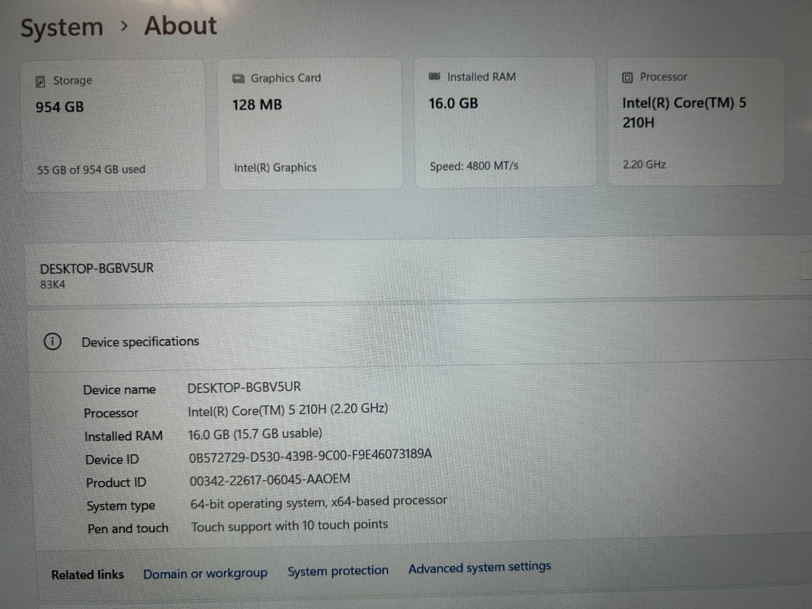 Lenovo Slim 3 15IRH10R, Intel Core 5 210H, 2.20 GHz, 16 GB RAM, 1 TB NVMe SSD