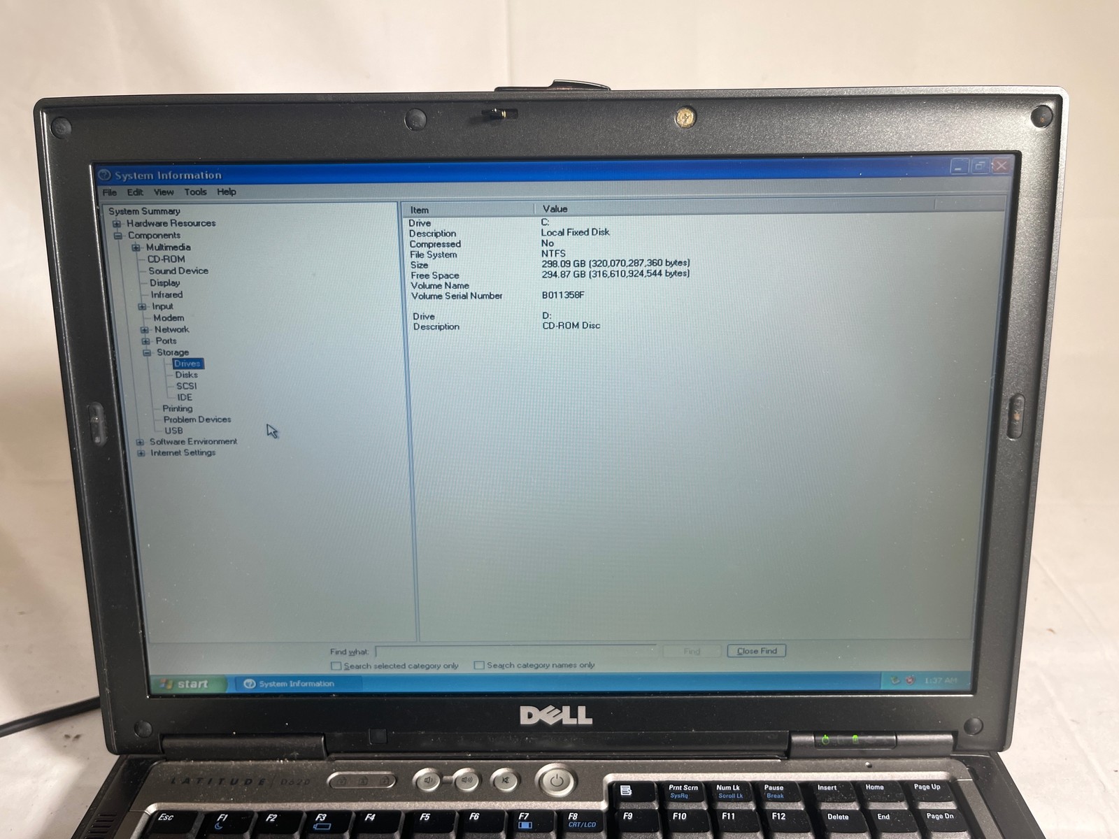 Dell Latitude D620 Win XP Core 2 Duo T7200 2GHz 2GB 298GB HDD 14.1″