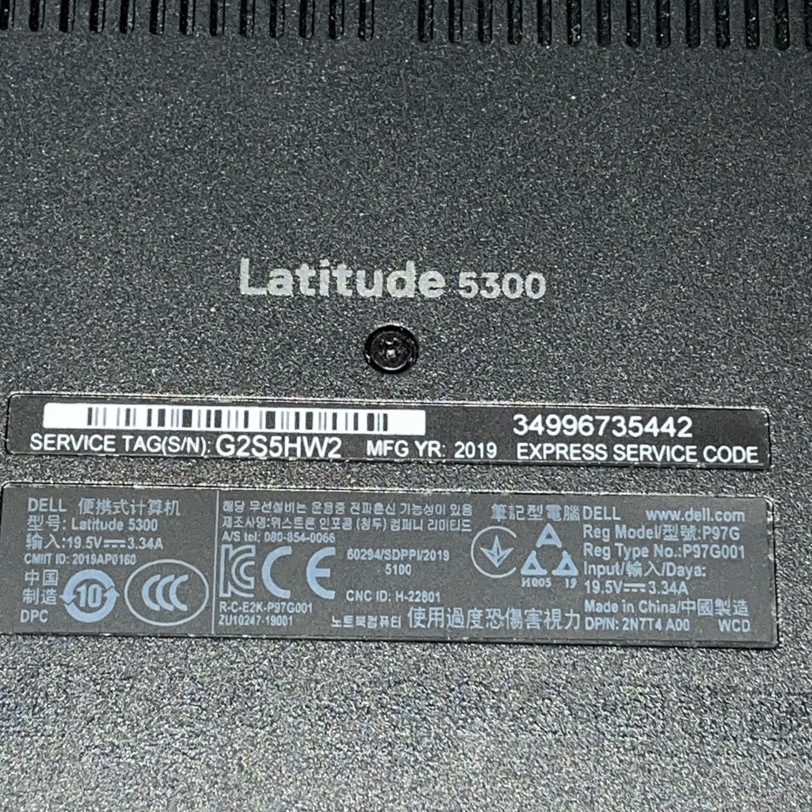 DELL LATITUDE 5300 INTEL CORE I5-8365U 1.60GHZ 4GB RAM NO HD