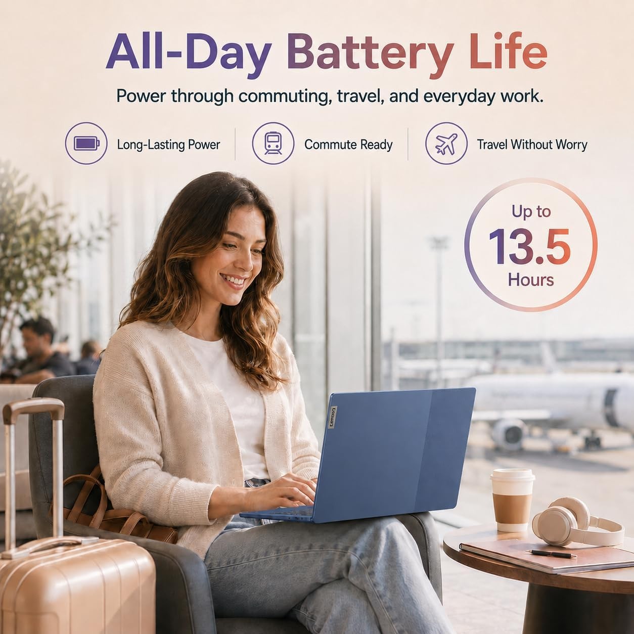Lenovo Slim 3 14″Touch Laptop,MediaTek Kompanio 520, 4GB RAM, 64GB eMMC+128GB SD