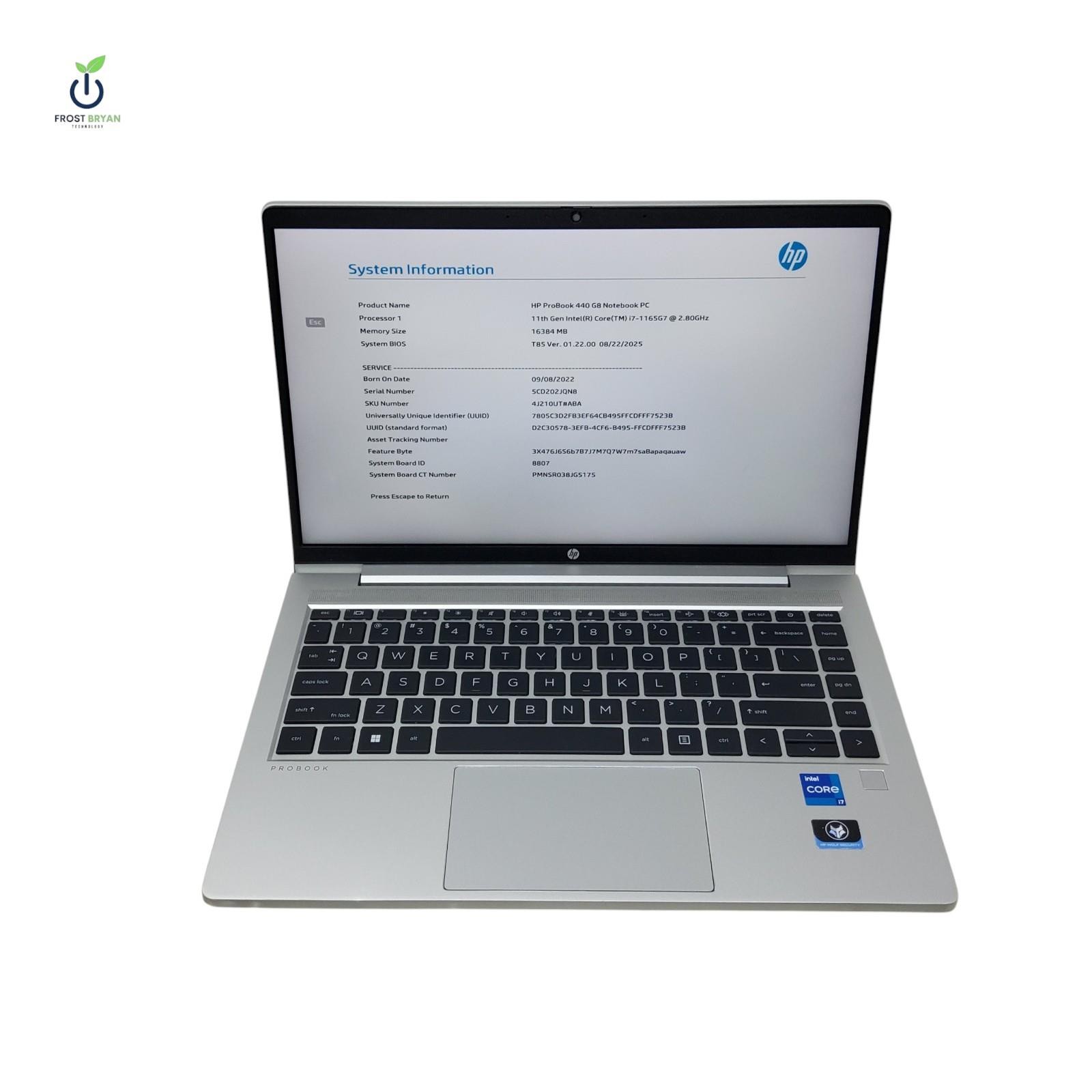 HP PROBOOK 440 G8 i7-1165G7@2.80GHz 16 GB 512 GB No OS Grade C [READ]