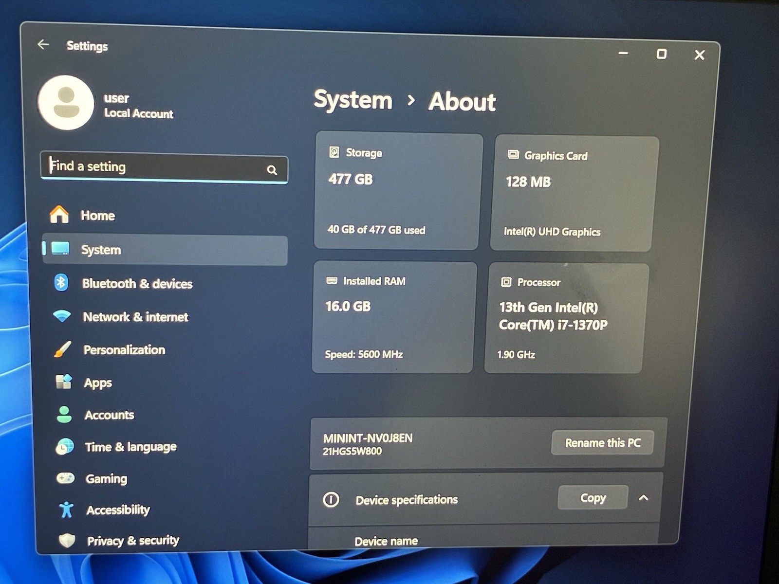 Lenovo ThinkPad P14s Gen 4 Used 14″ i7-1370P, 512GB NVMe, 16GB RAM FHD+ Warranty