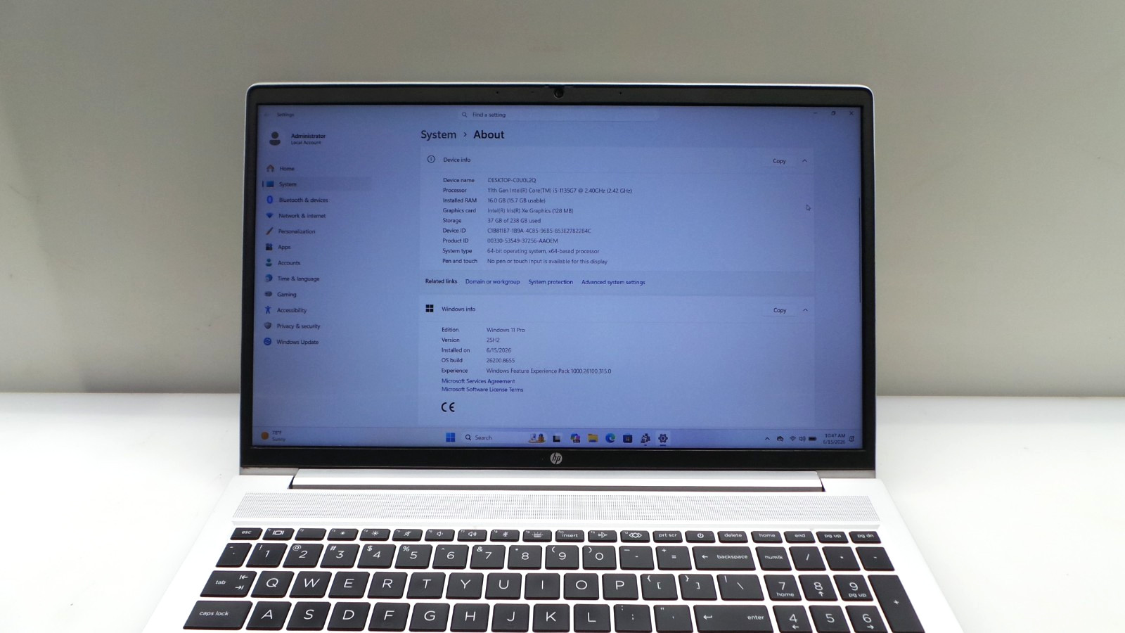 HP ProBook 450 G8 | 15.6″ | i5-1135G7 | 16GB DDR4 256GB NVMe SSD | WIN 11 PRO