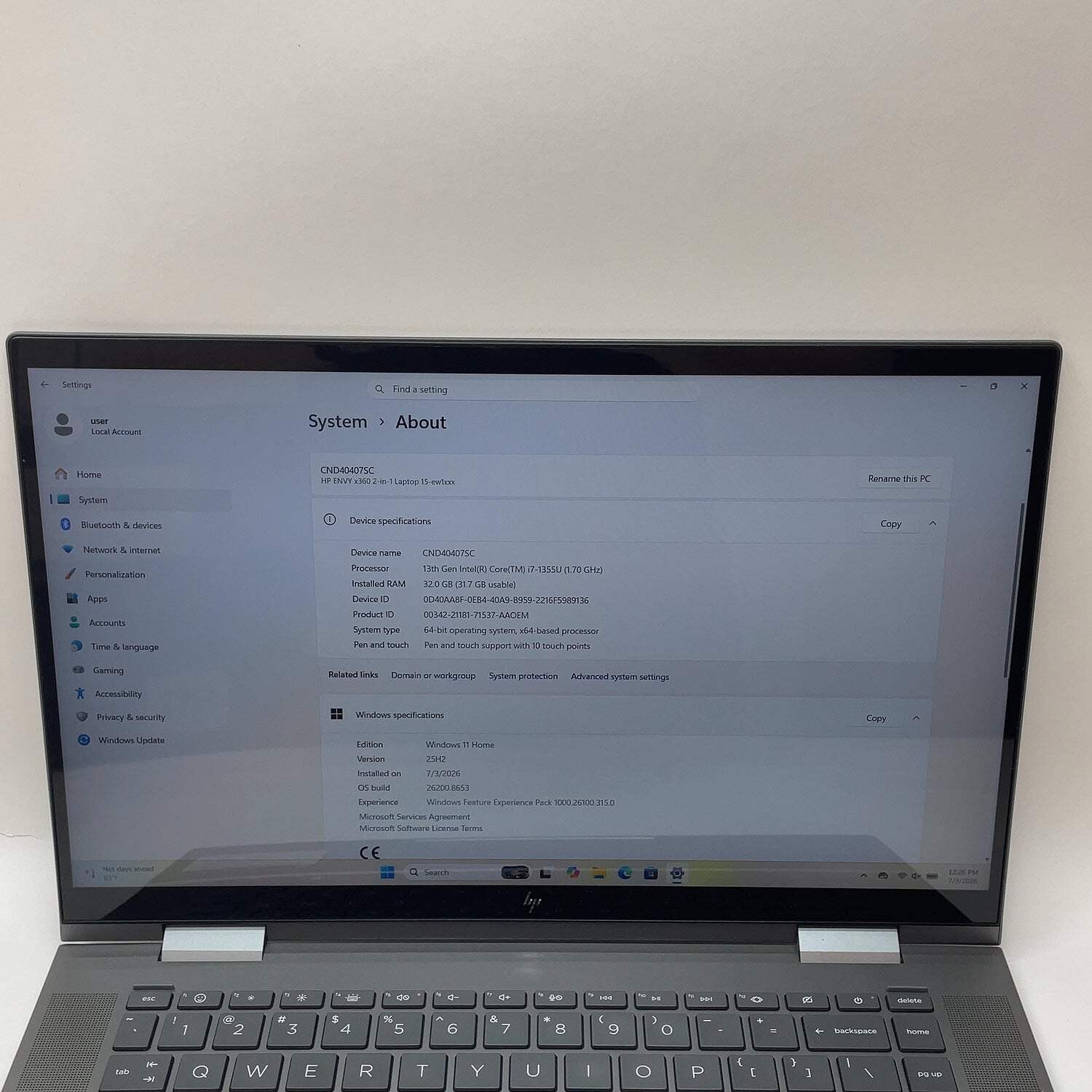 HP Envy x360 15-EW1073CL 15.3 i7-1355U 1.7GHz 32GB RAM 1TB SSD