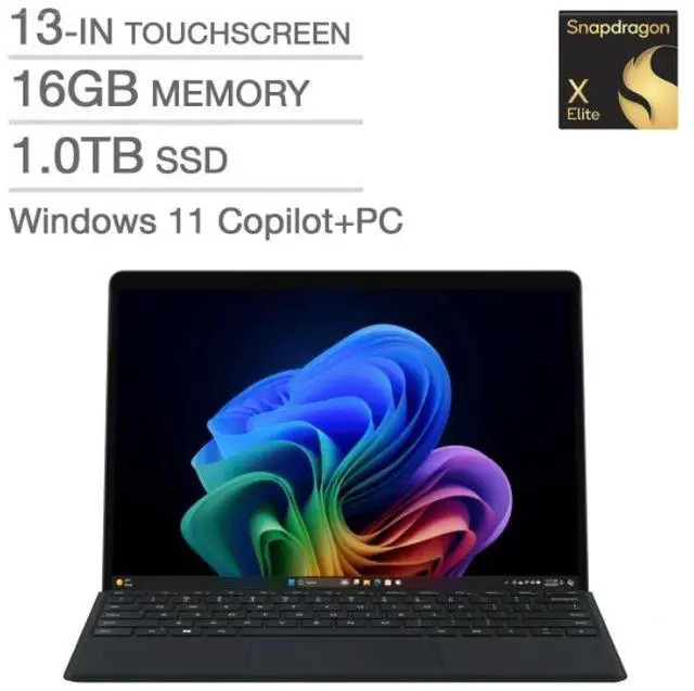 Microsoft Surface Pro Copilot+ Bundle Qualcomm Snapdragon X Elite 16GB RAM 1TB