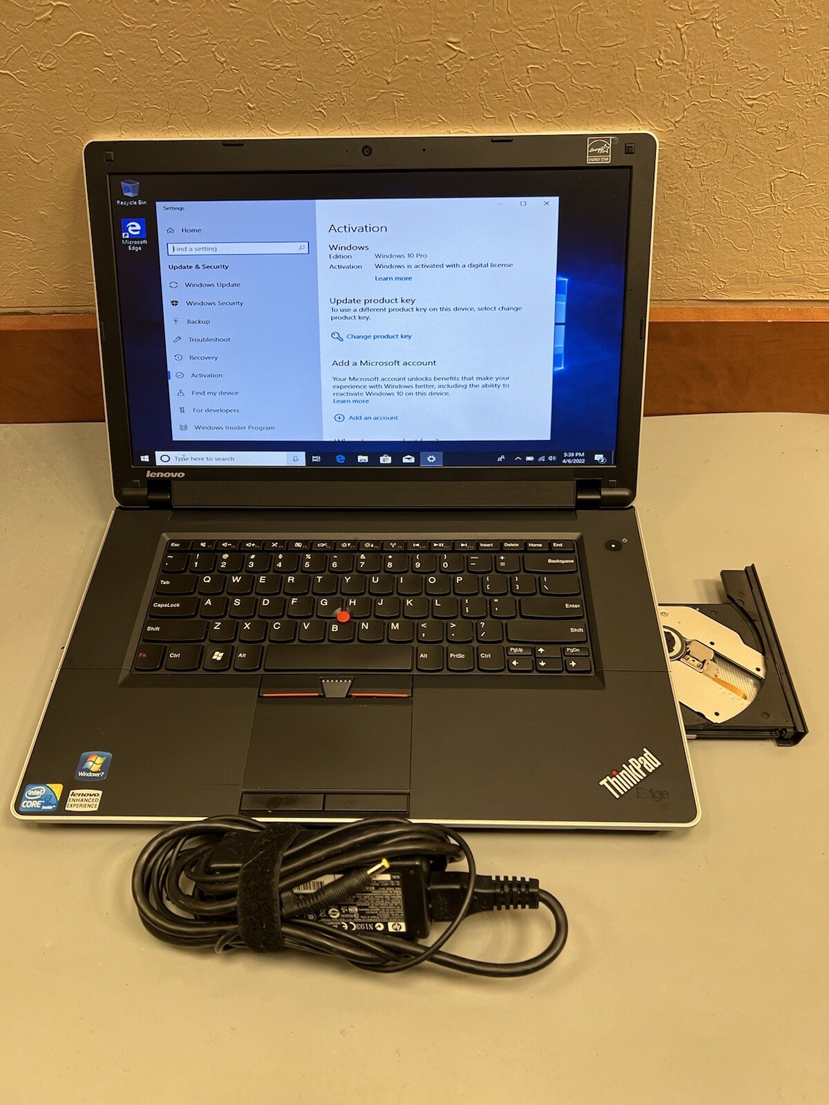 LENOVO THINKPAD EDGE 15 15.6″ Intel Core i3 M390 2.66GH 6GB RAM 500GB HDD WEBCAM
