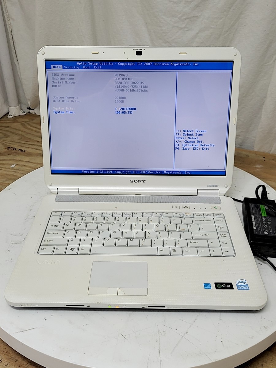 SONY VAIO VGN-NS110E Laptop PENTIUM DUAL T3200 2GB 160GB SEE NOTES