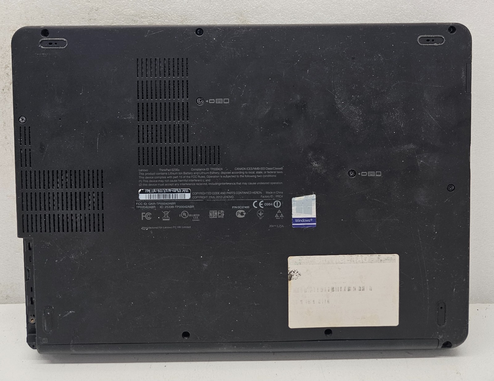 Lenovo ThinkPad S230u 12.5″ Laptop Intel Core i5-3337U 4GB Ram NO HD/OS (FL)