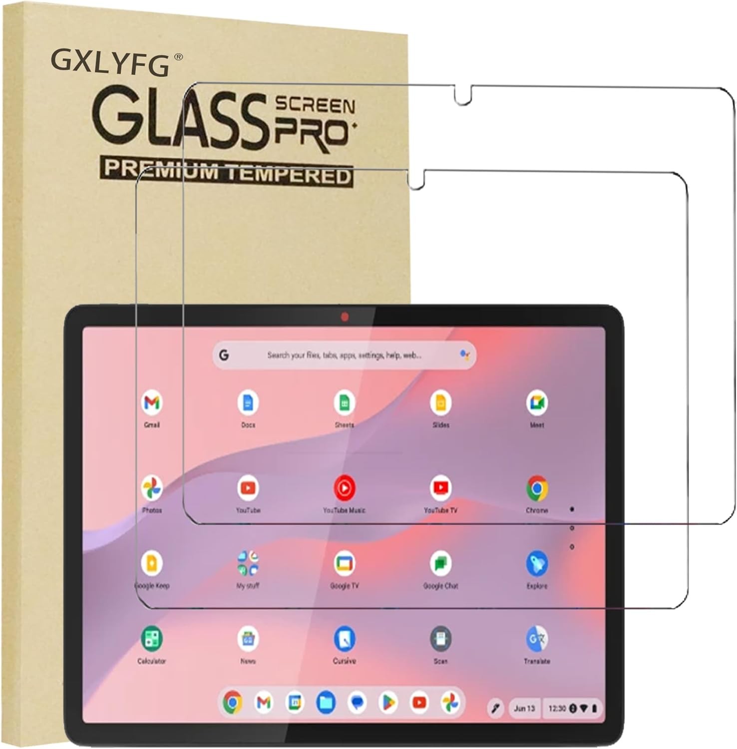 2 Pack Tempered Glass Screen Protectors for Lenovo Chromebook Duet Gen 9, 11 inc