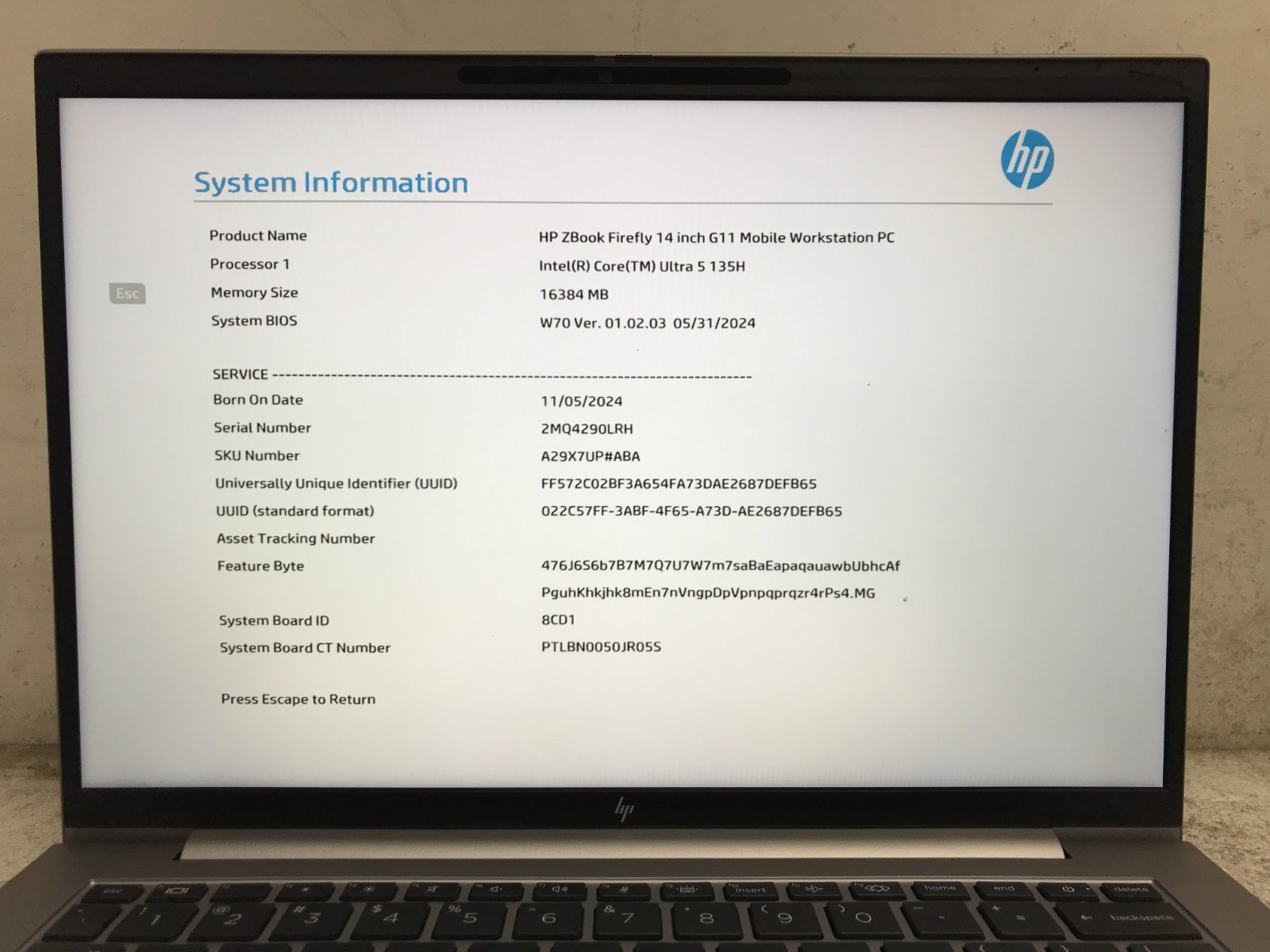Lot of 4 / HP ZBook Firefly 14 G11 /Core Ultra 5 135H 1.7GHz / 16GB RAM / No SSD
