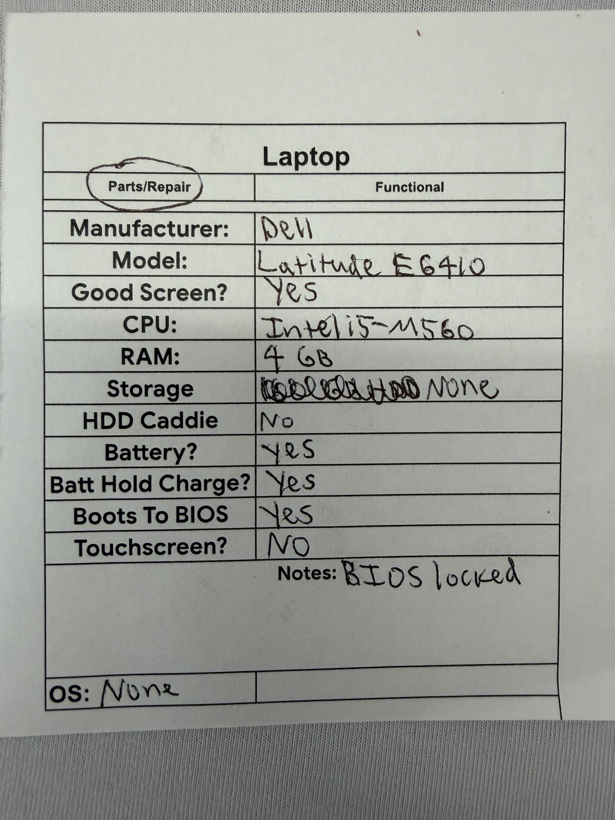 Dell Latitude E 6410 Laptop – Good Screen – Intel i5-M560 – Read Desc