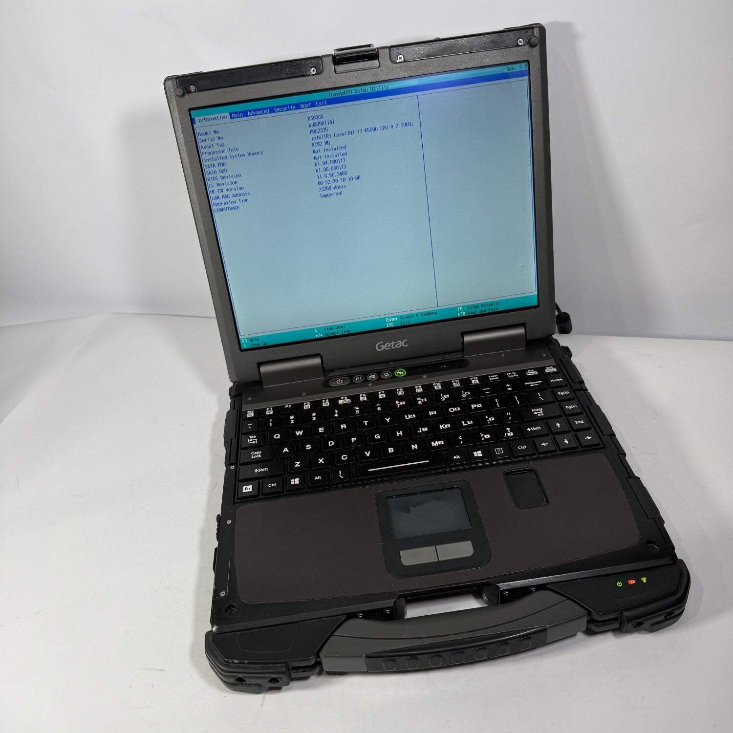 Getac B300 G6 Rugged Laptop i7-6500U 2.6GHz 8GB DDR4 NO SSD N0 CADDY