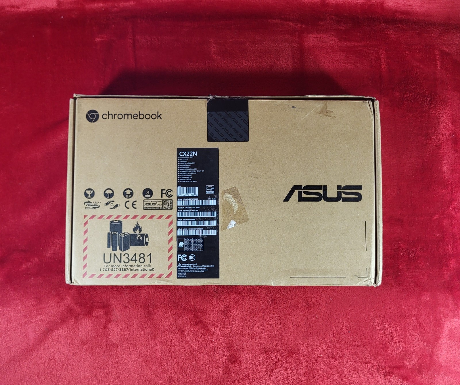 ASUS Chromebook CX22N 11.6-inch 32GB 4GB RAM Intel Celeron N3350 (New Open Box)