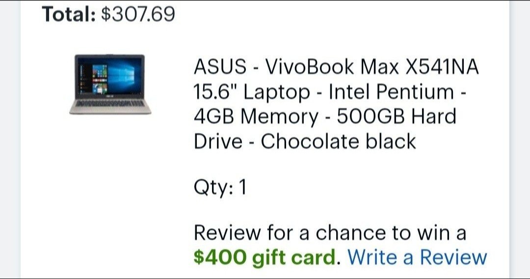 ASUS Vivobook Intel Pentium N4200 4GB 500GB SSD 15.6″ X541NA-PD1003Y