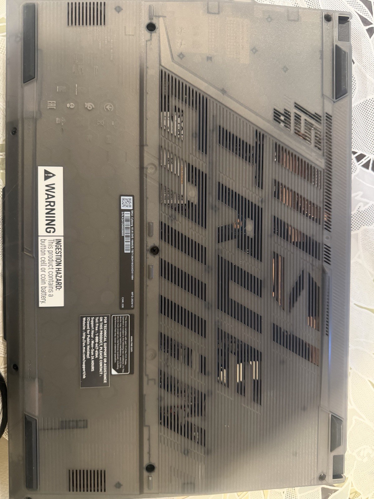 MSI Cyborg 15 A13VE Gaming Laptop i7-13620H RTX 4050 16GB 1TB SSD 144Hz READ
