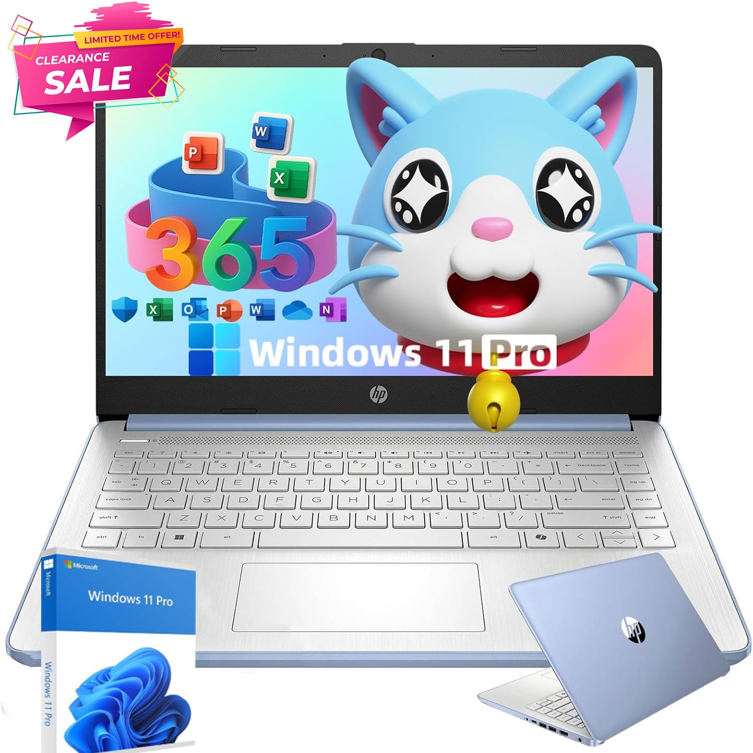 📍HP 14 in Laptop Intel Processor N150 16GB RAM 128GB UFS Copilot AI – Win11Pro