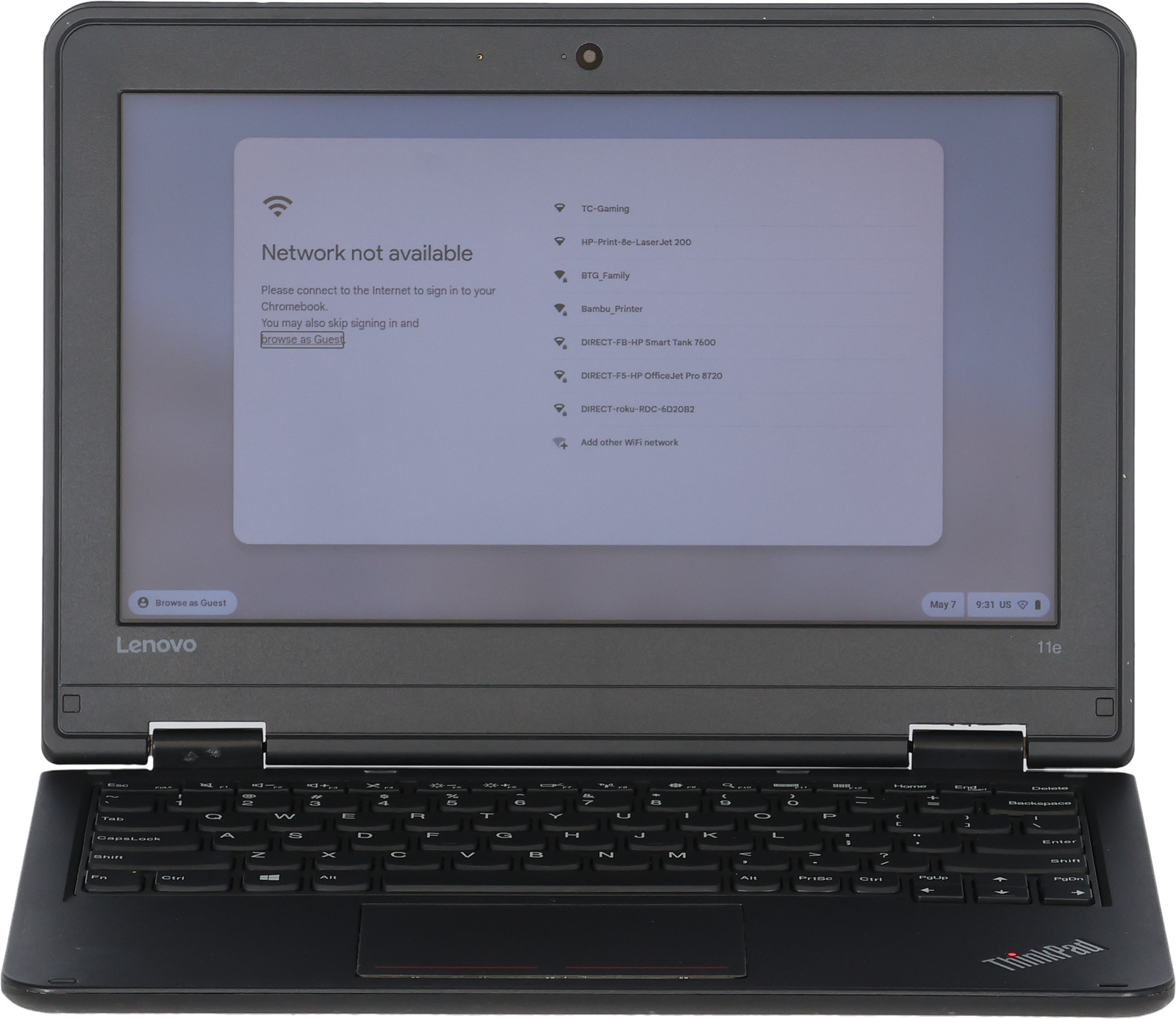 Lenovo Thinkpad 11.6″ Laptop – Intel Celeron | 4GB RAM 256GB SSD | Chrome OS