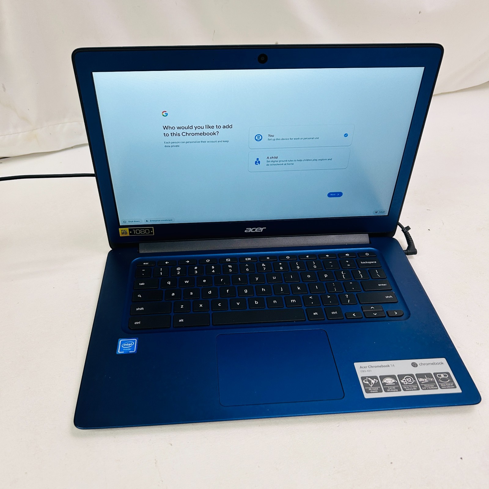 “Bad Battery” Acer Chromebook 14 CB3-431 Laptop