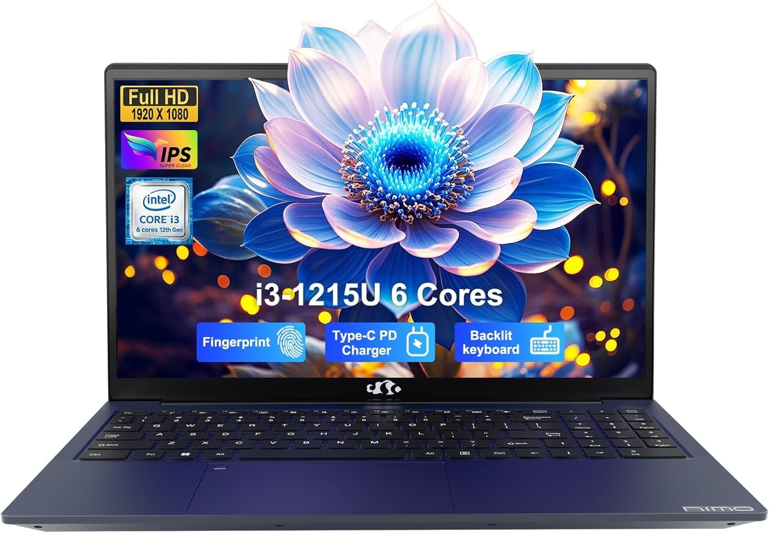 NIMO 15.6″ StudentLaptopComputer Intel Core i3-1215U 8GB RAM 256GB SSD Win 11