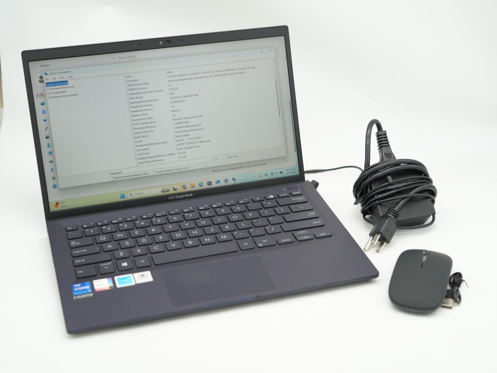 ASUS Expertbook B1 b1400cea-xh74 (i7, 16GB Ram, 512GB SSD, Win 11 Pro)