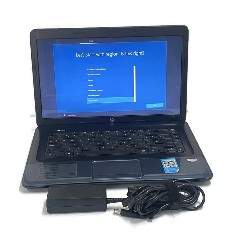 HP 2000 – 2b19WM Laptop Computer 300GB 8GB AMD E-300 1.30GHz Windows 10 – READ!!