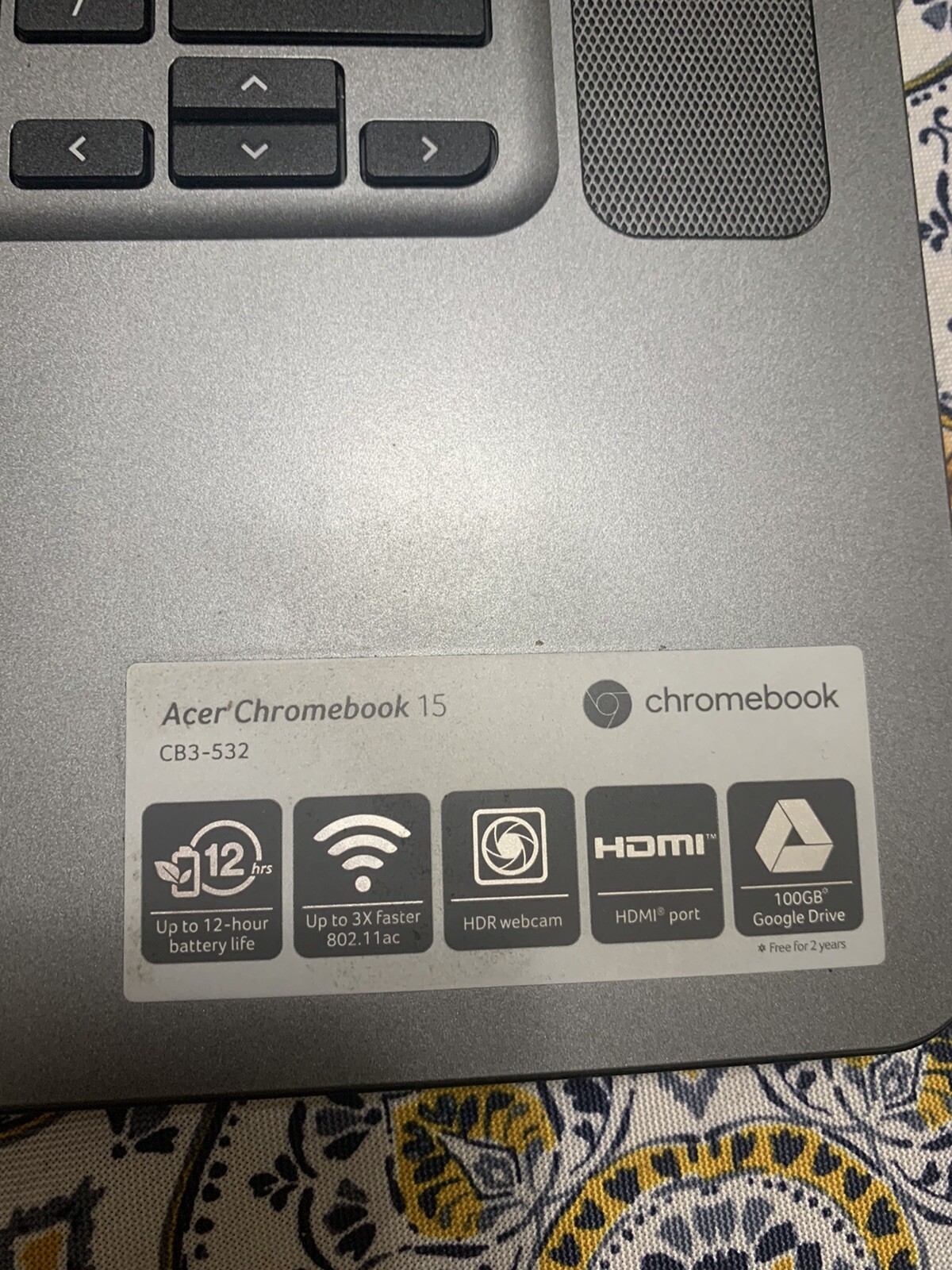 Acer Chromebook CB3-532-C47C – 15.6”, Celeron N3060 Dual Core, 1.6GHz, 2GB…