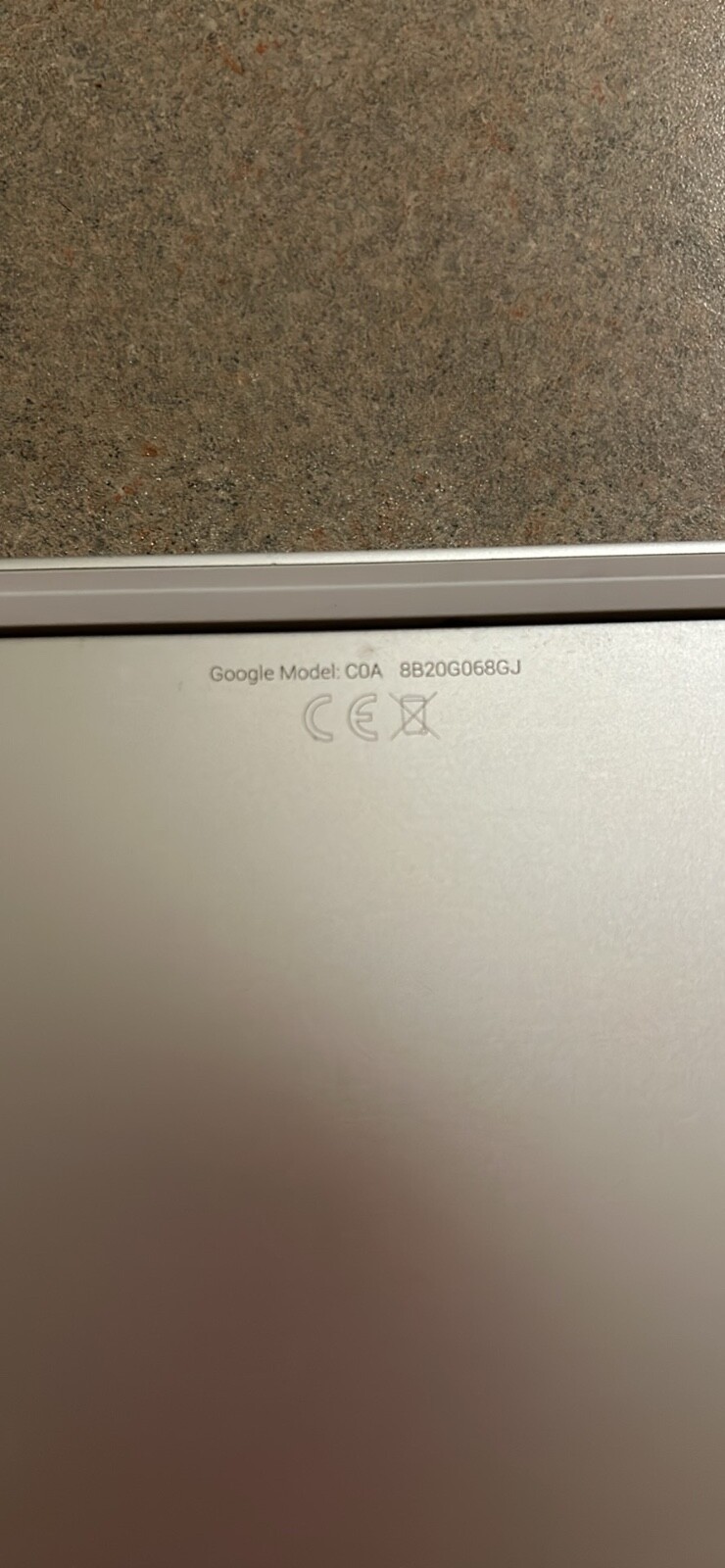 silver google pixelbook laptop 12.3 inch screen, mother board dead