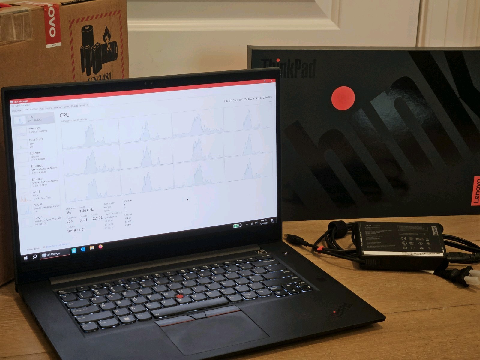 Lenovo ThinkPad X1 Extreme Gen 1 15.6in UHD Touch i7-8850H 32GB 1TB NVME 1050 Ti