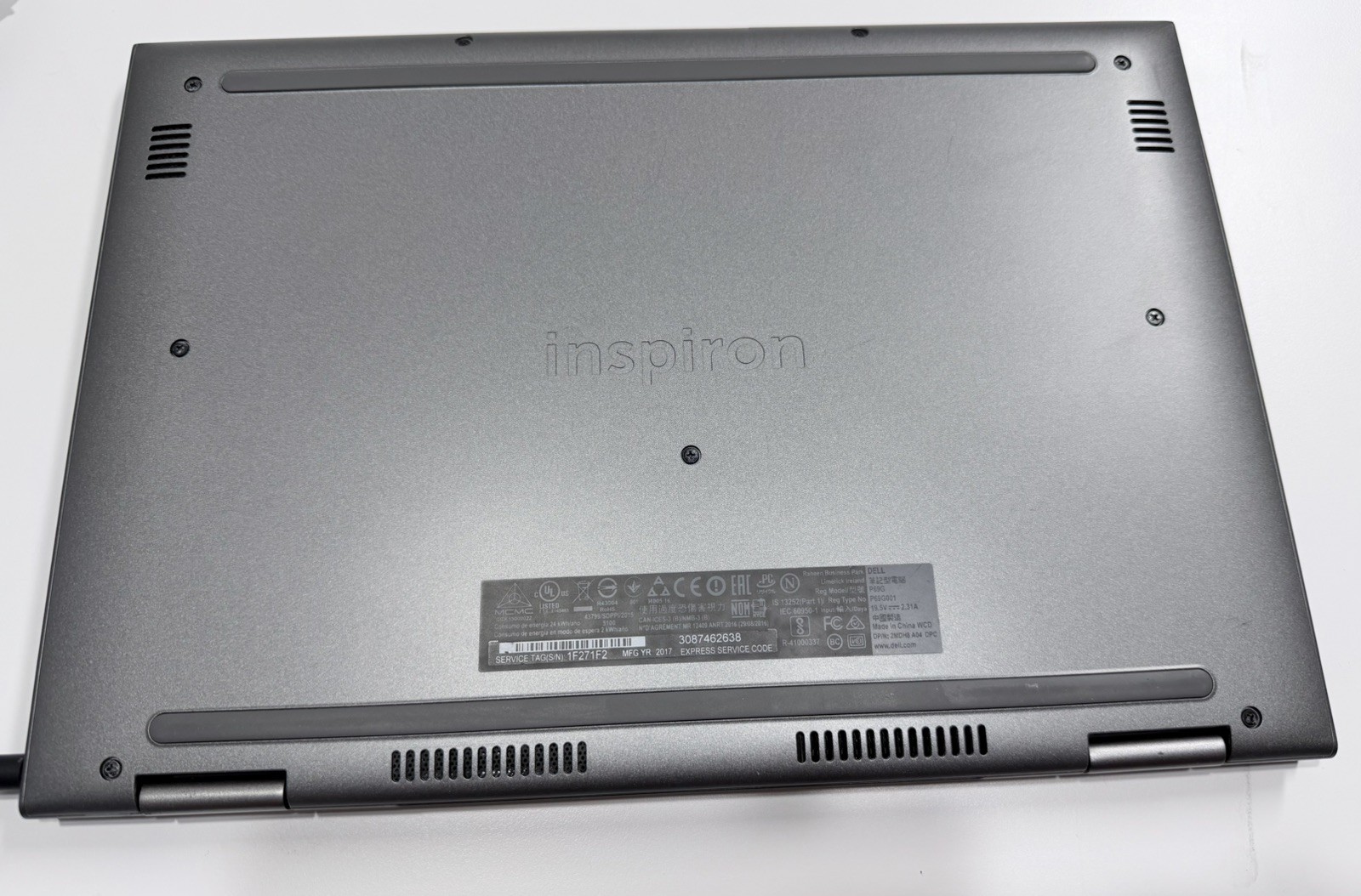Dell Inspiron i5-7200U CPU Intel(R)Core(TM)@ 2.50GHz 2.70GHz Touch/Screen