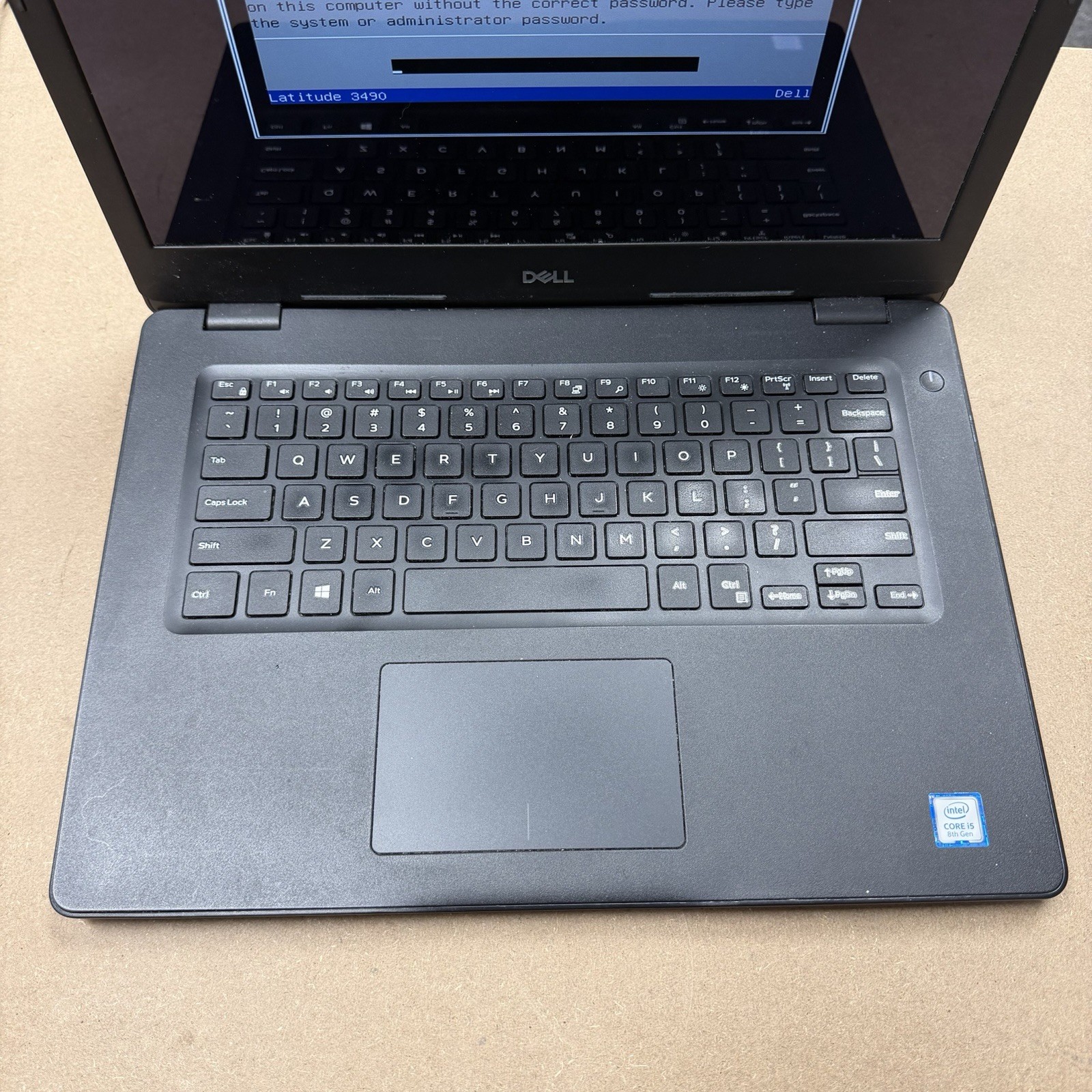 *For Parts/Repair* Dell Latitude 3490, 14″, i5-8250U NO RAM/HD/OS BIOS LOCK