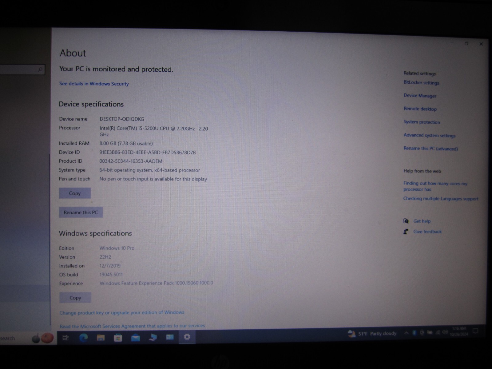 HP EliteBook 840 G2 Laptop Core i5 2.2 GHz 8GB RAM 256GB SSD Win 10 Pro