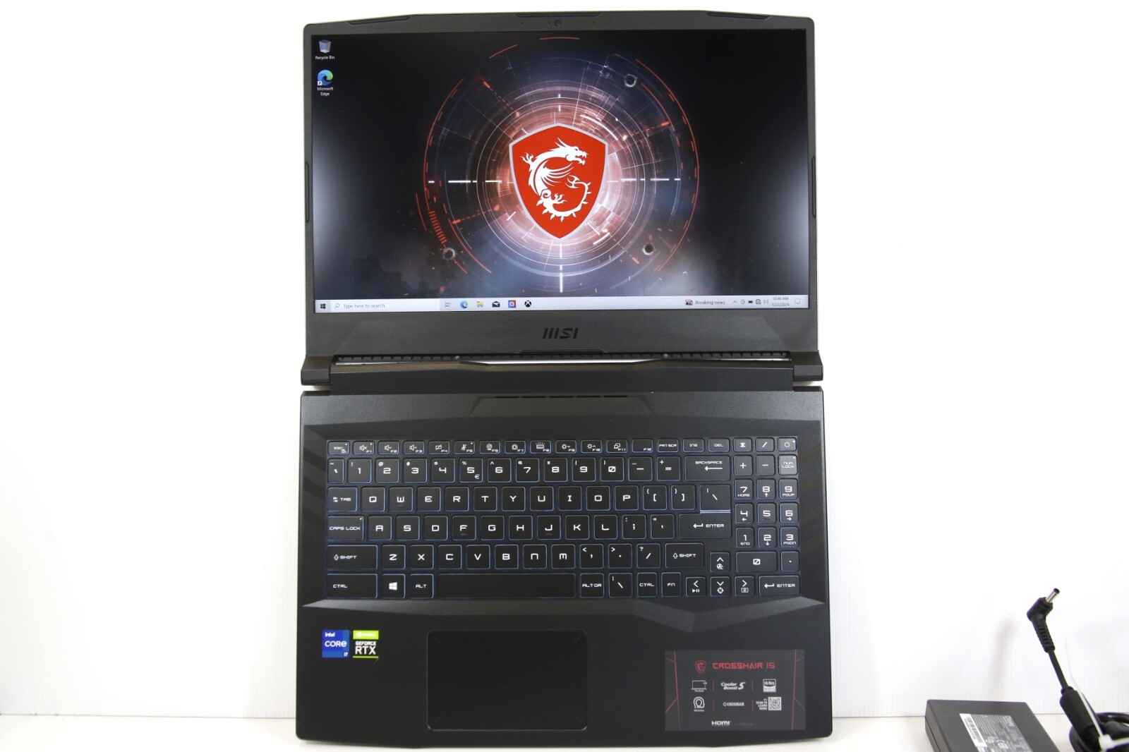 *CLEAN* – MSI CROSSHAIR 15 A11UCK-264US 15.6″ 144Hz Laptop Notebook i7 2.30GHz