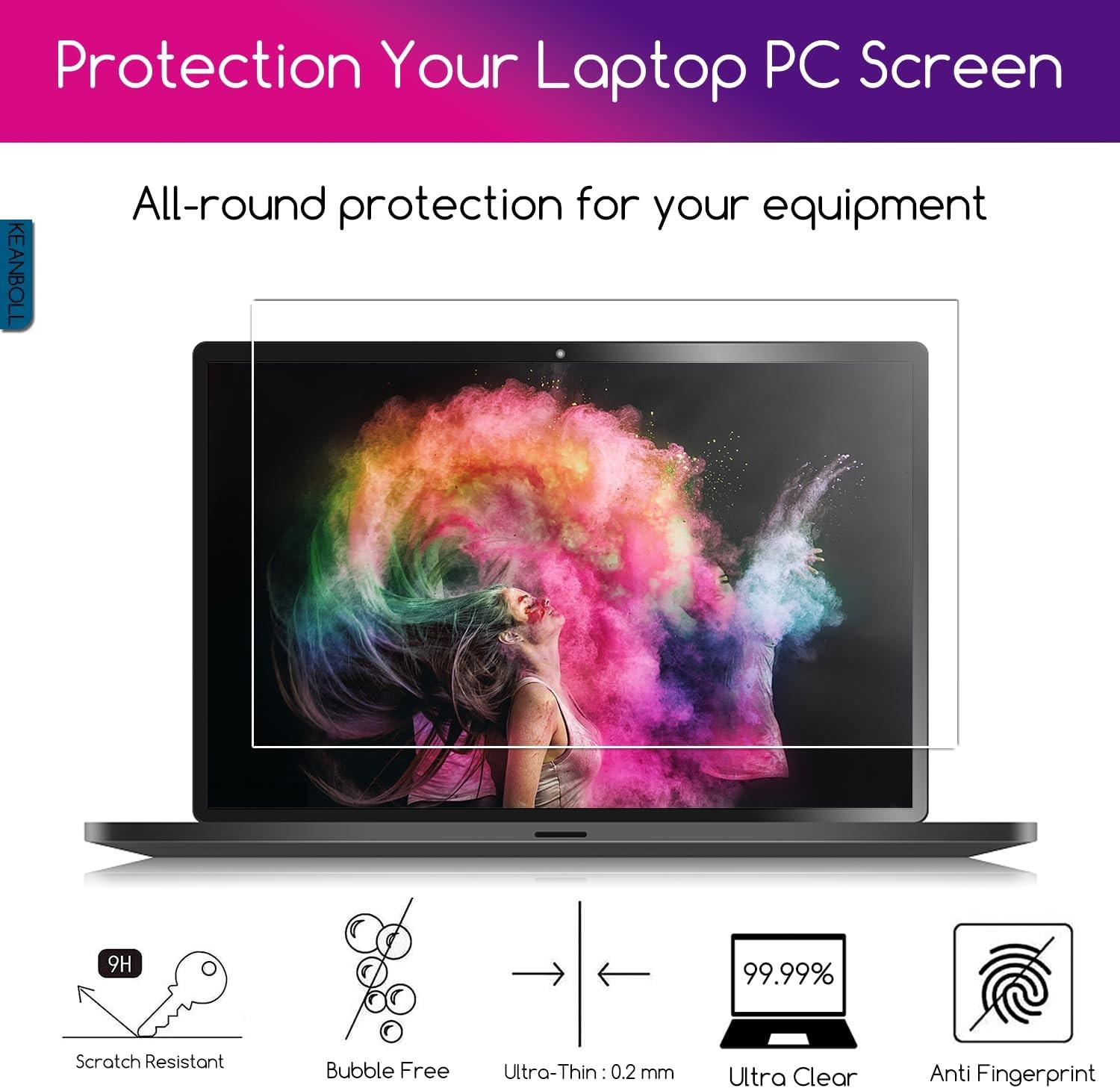 16″ Tempered Glass Laptop Screen Protector for 16-inch 16:10 Aspect Ratio Screen