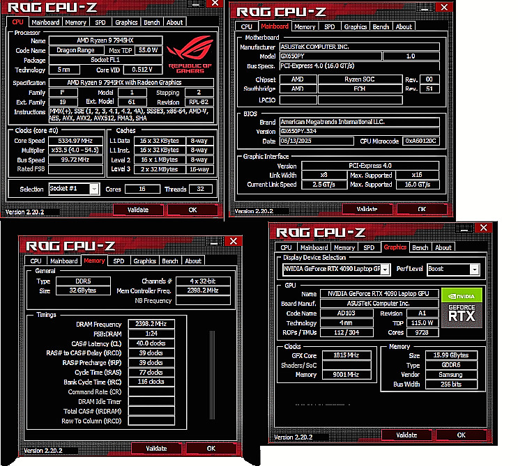 ROG Zephyrus Duo 16 GX650PY-XS97 2025 model