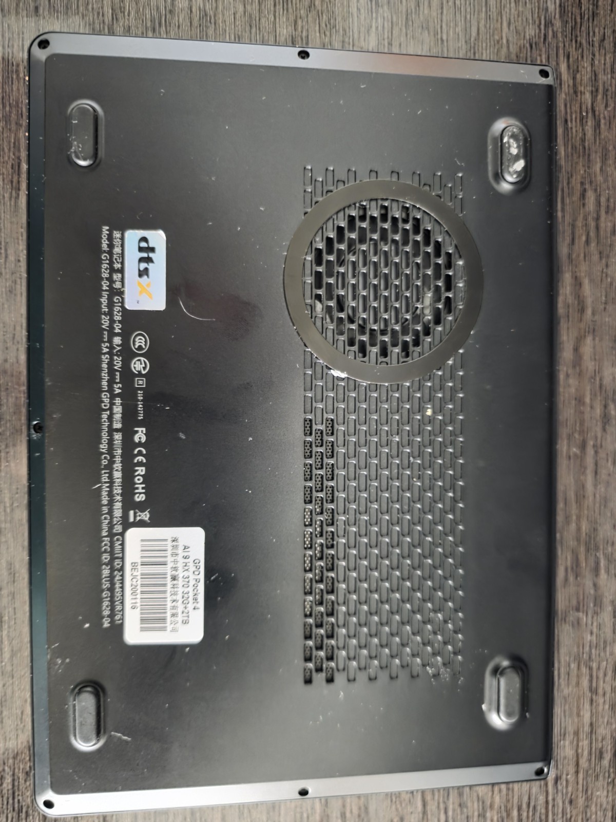 GPD Pocket 4 Mini PC AMD AI 9 HX370 32GB RAM + 2TB SSD USED With 4G LTE MODULE