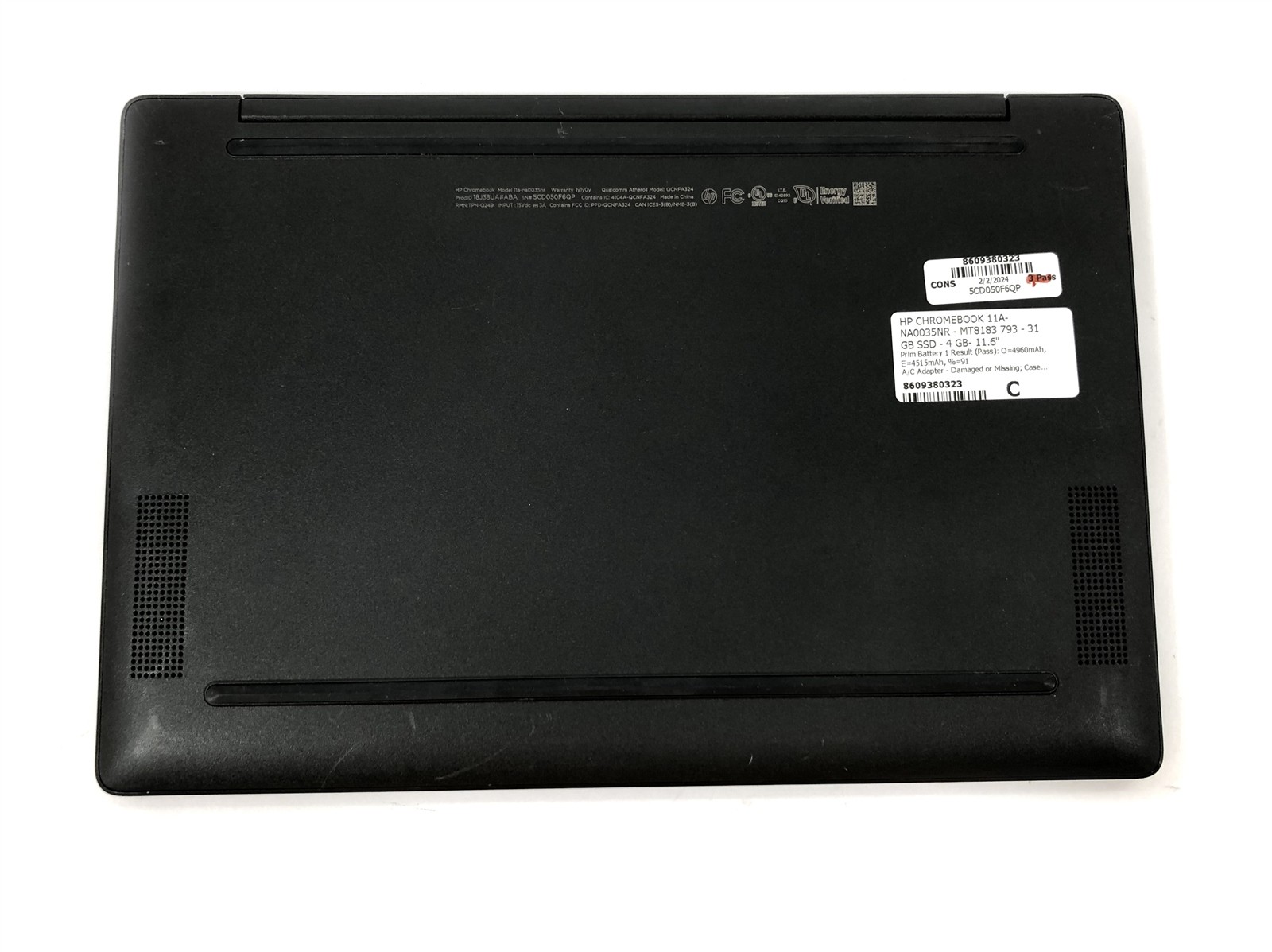 HP Chromebook 11a-na0035nr Laptop ARM MT8183 31GB SSD 4GB RAM Chrome OS