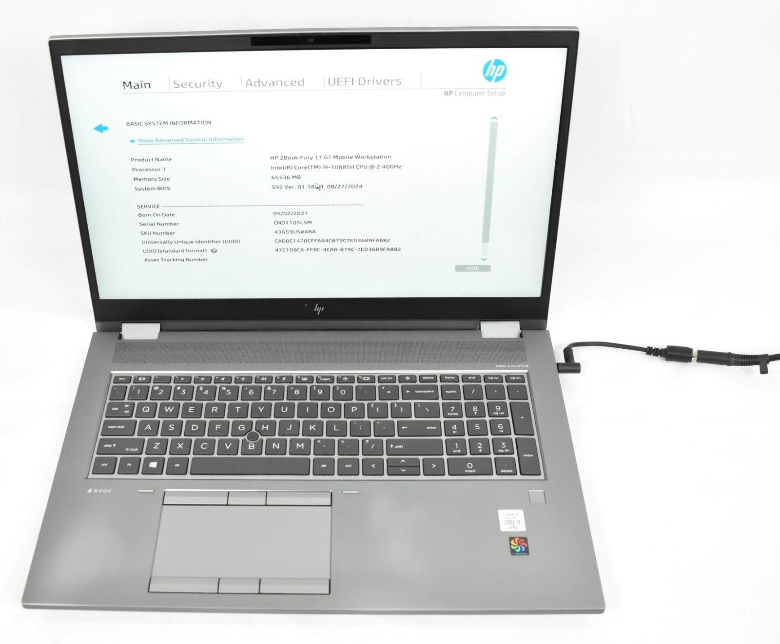HP Z Book Fury 17 G7 i9-10885H 2.4GHz 64GB 256GB SSD 17″ No OS RTX 4000