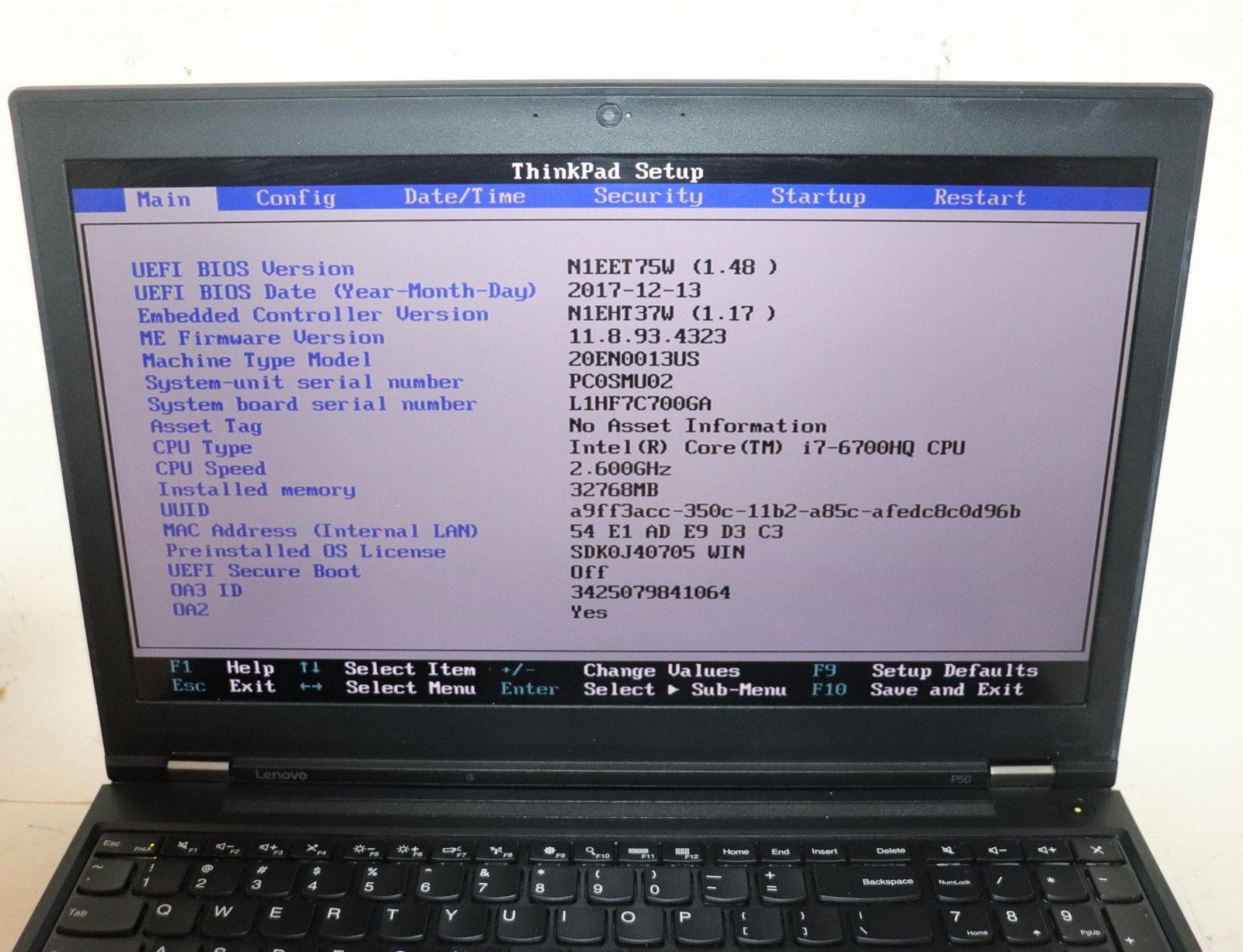 Lenovo ThinkPad P50|Intel core i7@2.60 GHz|32GB RAM|512GB SSD|WIN10.Prof|NVIDIA